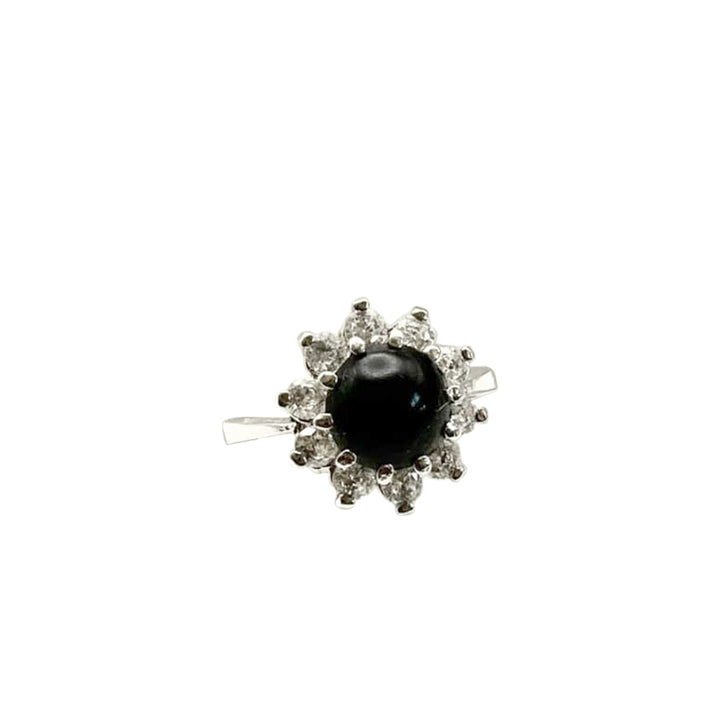 Round Black Onyx Ring