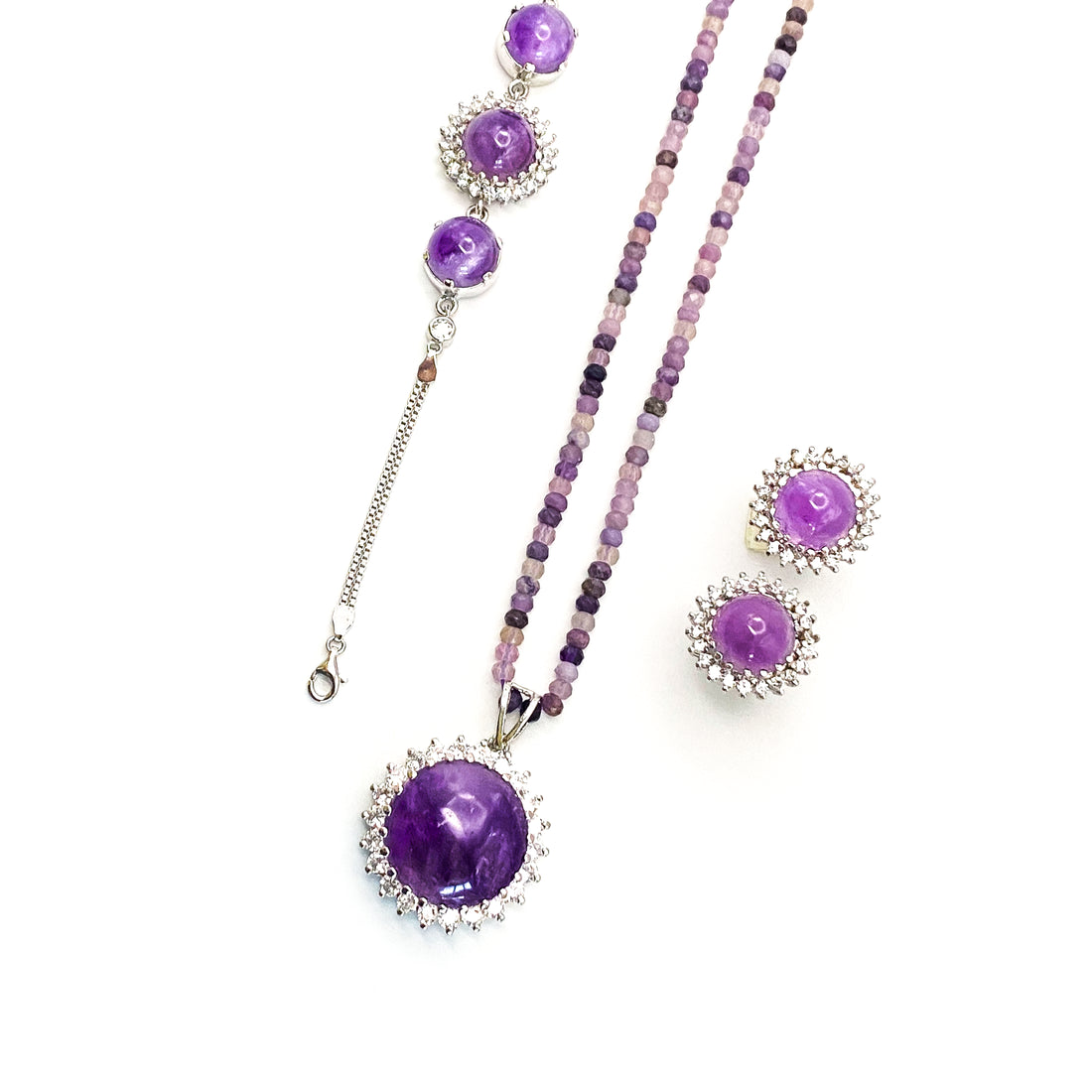 Cabochon Amethyst Set