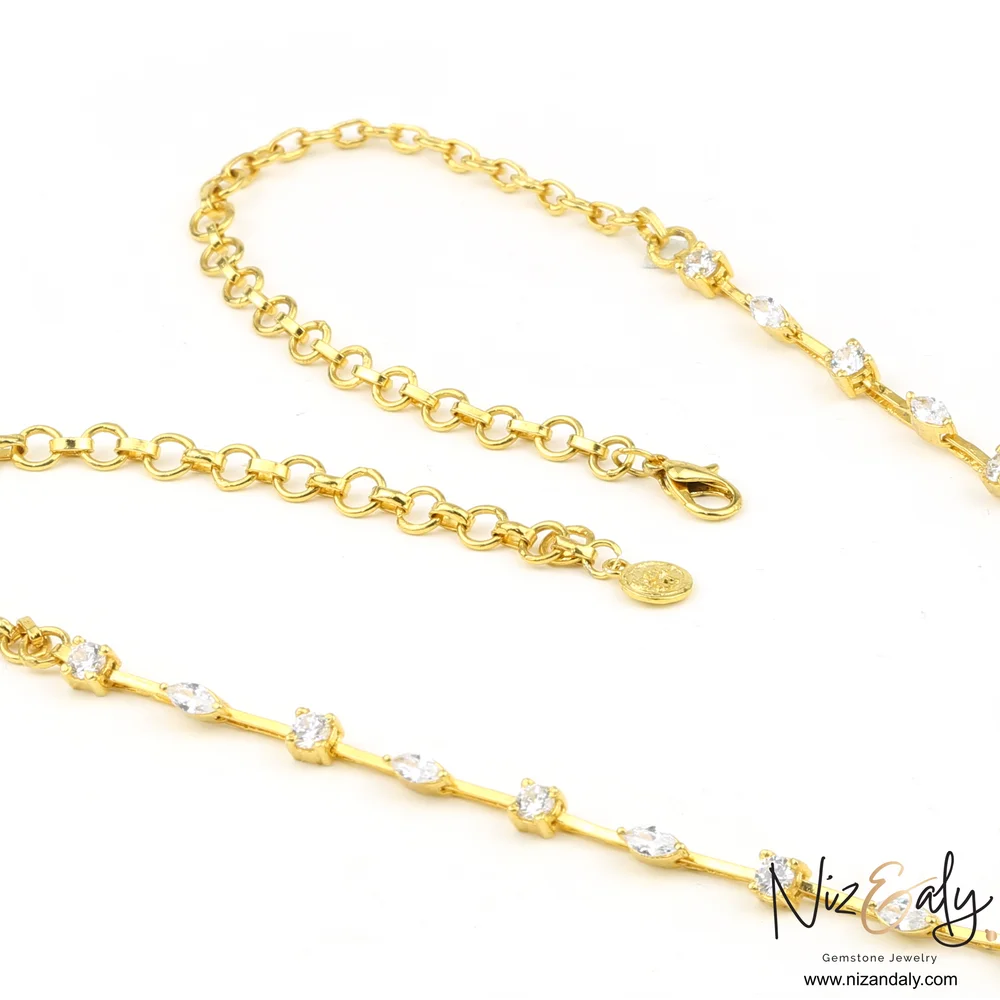 Labradorite Pendant in Stunning Niz & Aly Design Studded Necklace