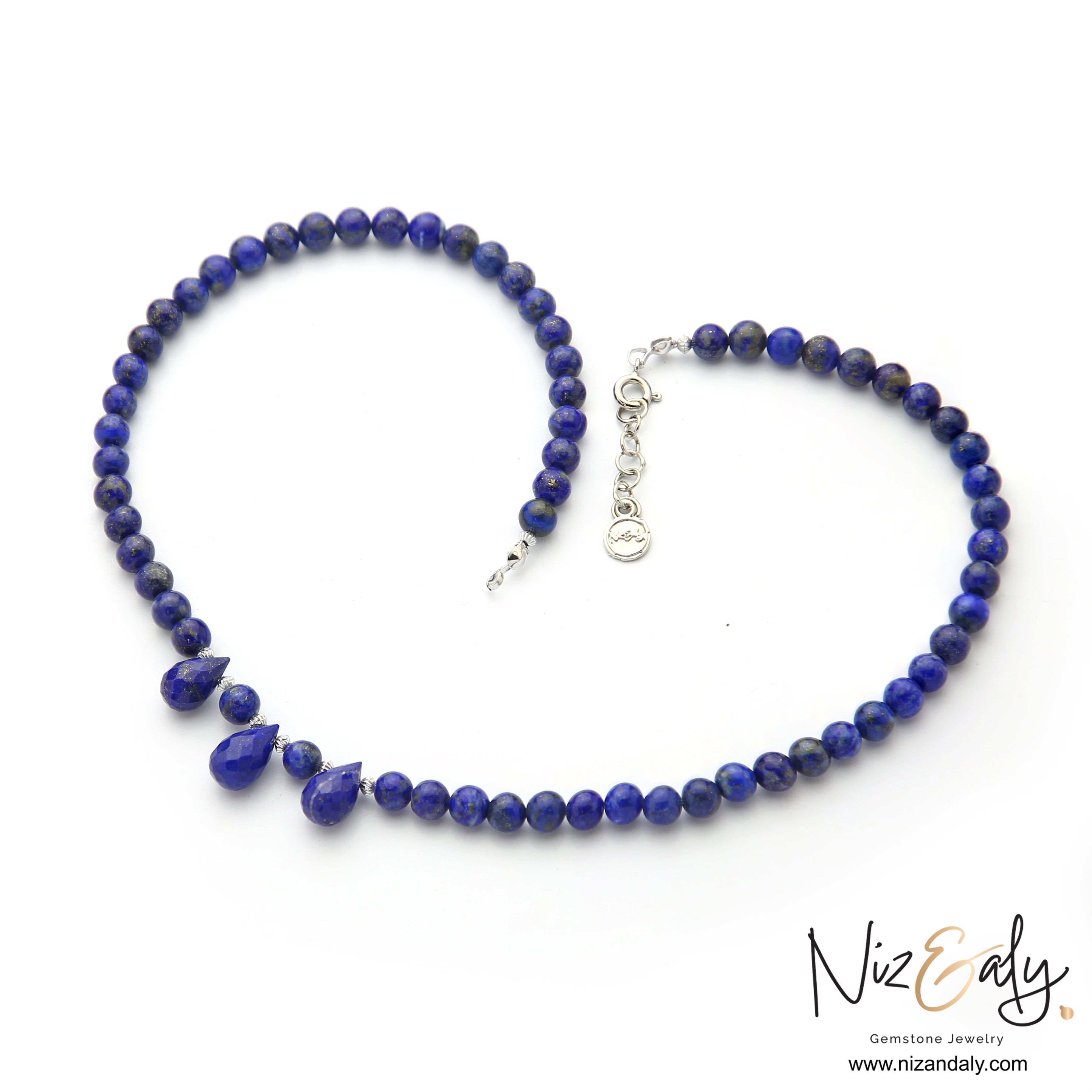 Natural Lapis Lazuli Necklace — Deep Blue Gemstone-Voice of Stars