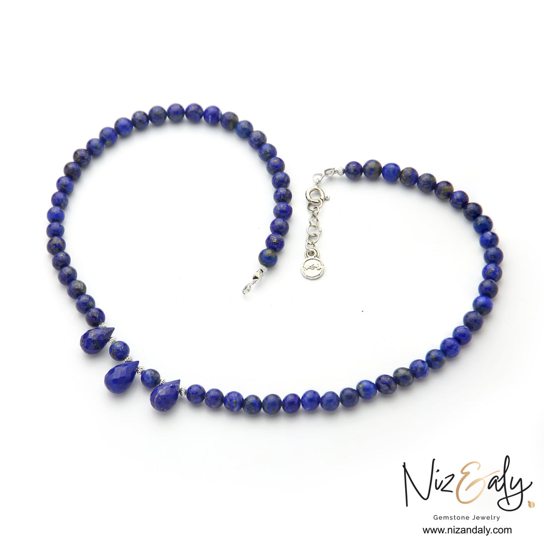 Natural Lapis Lazuli Necklace — Deep Blue Gemstone-Voice of Stars