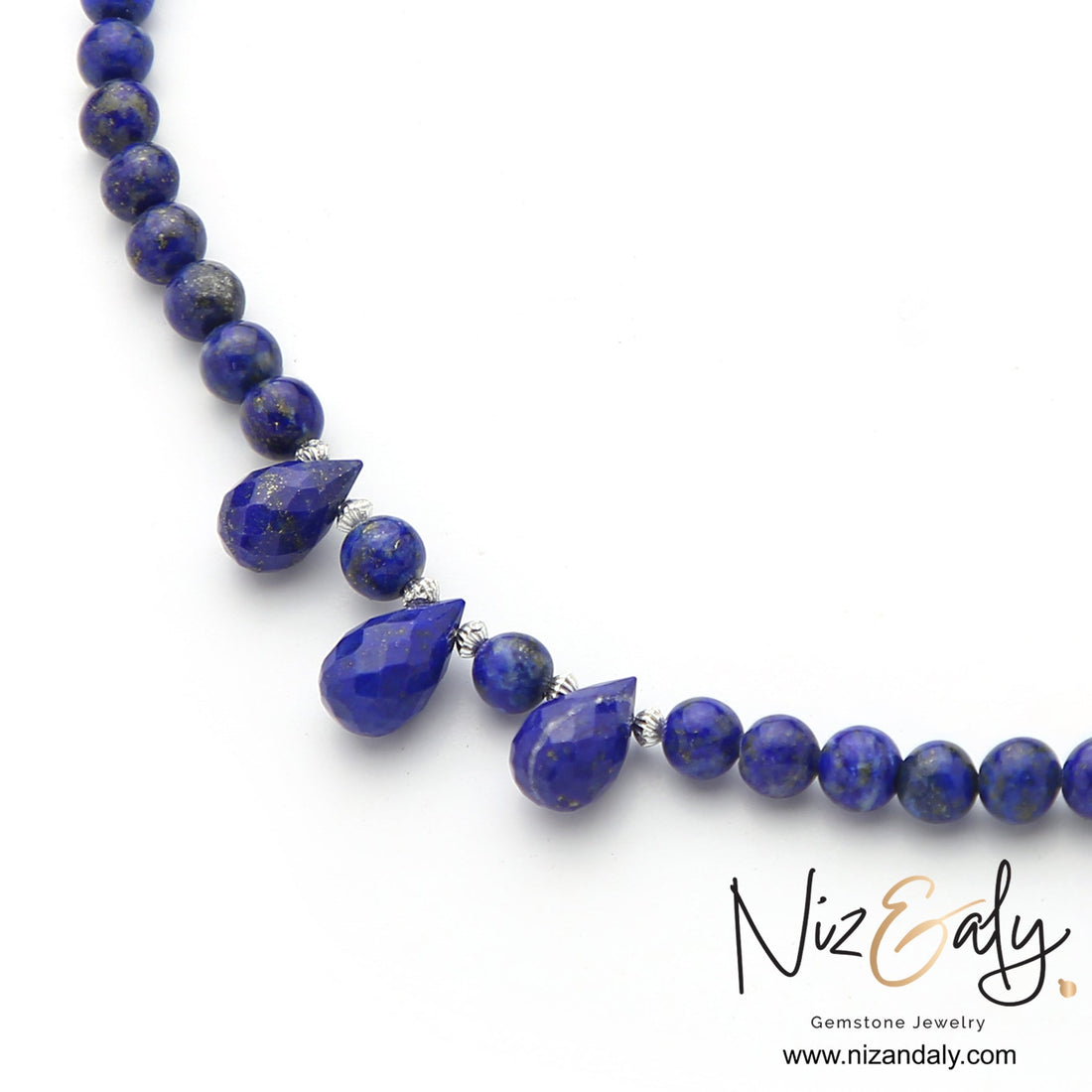 Natural Lapis Lazuli Necklace — Deep Blue Gemstone-Voice of Stars