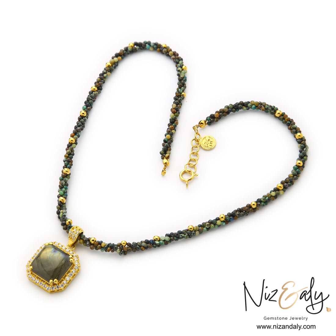 Labradorite Statement Necklace-Silent Radiance