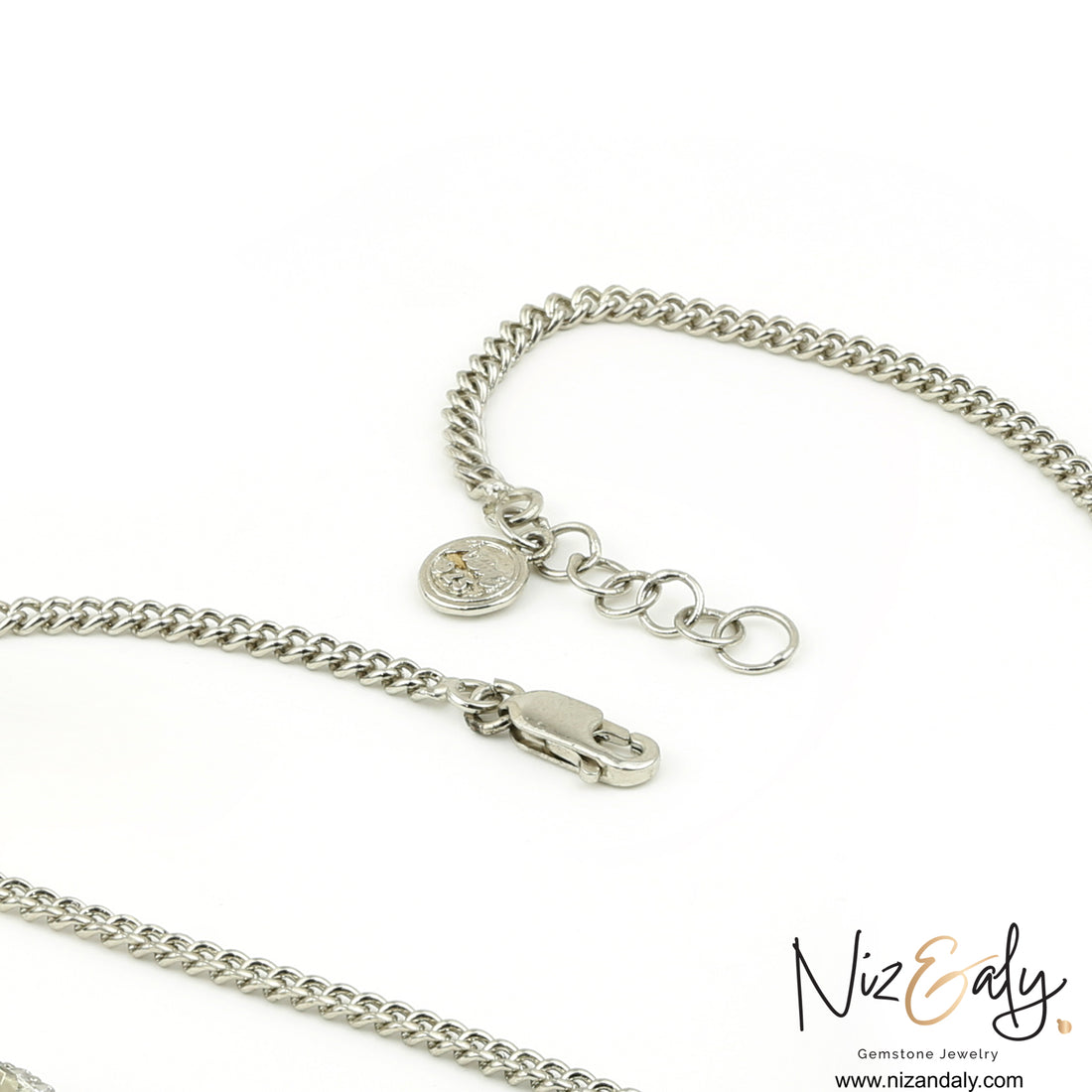 TearDrop shaped  Clear Quartz Pendant Set with Bracelet Silver- Moonlight Clarity