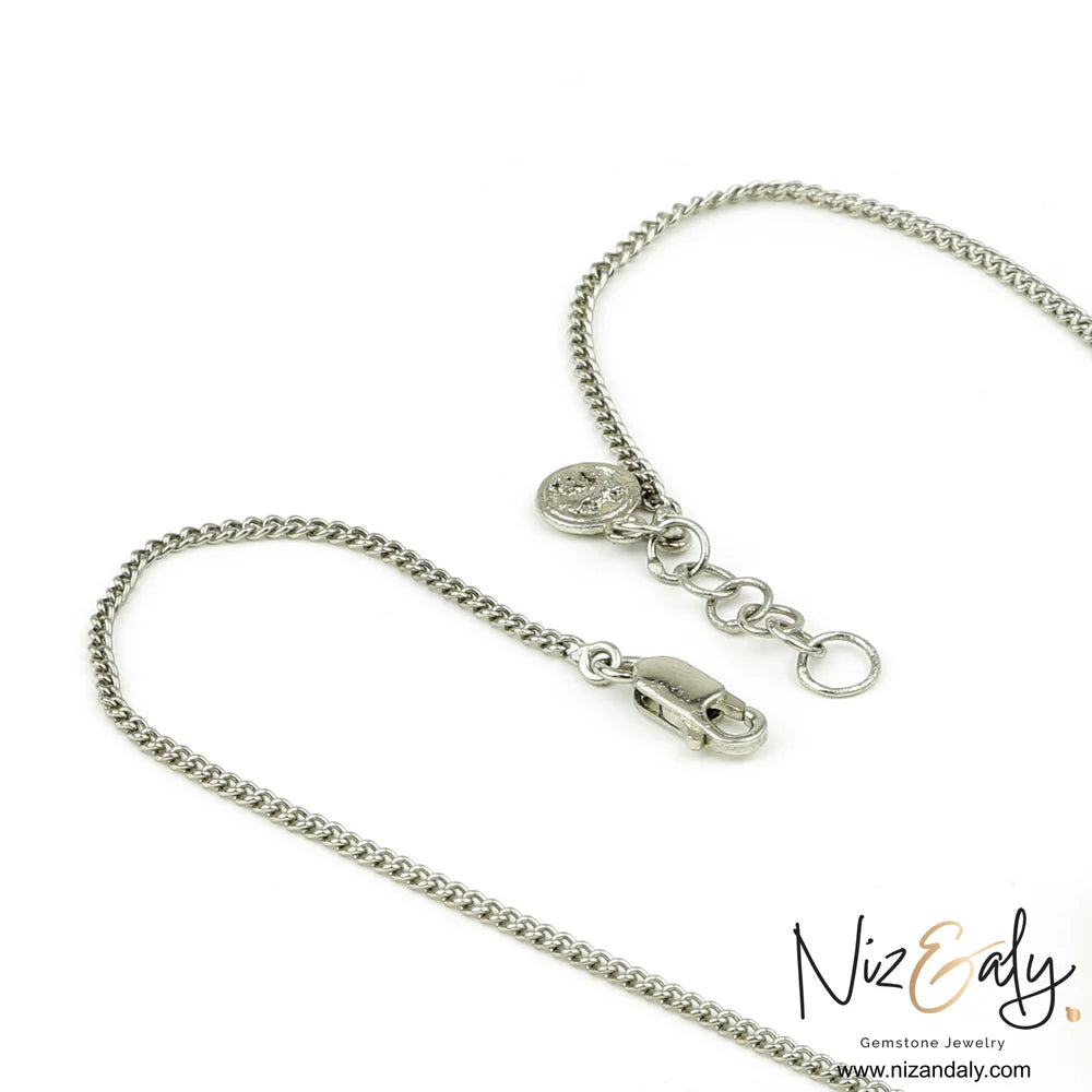 TearDrop shaped  Clear Quartz Pendant Set with Bracelet- Serene Dewdrop