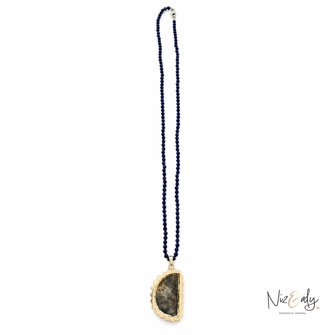 Natural Peacock Ore Pendant Necklace