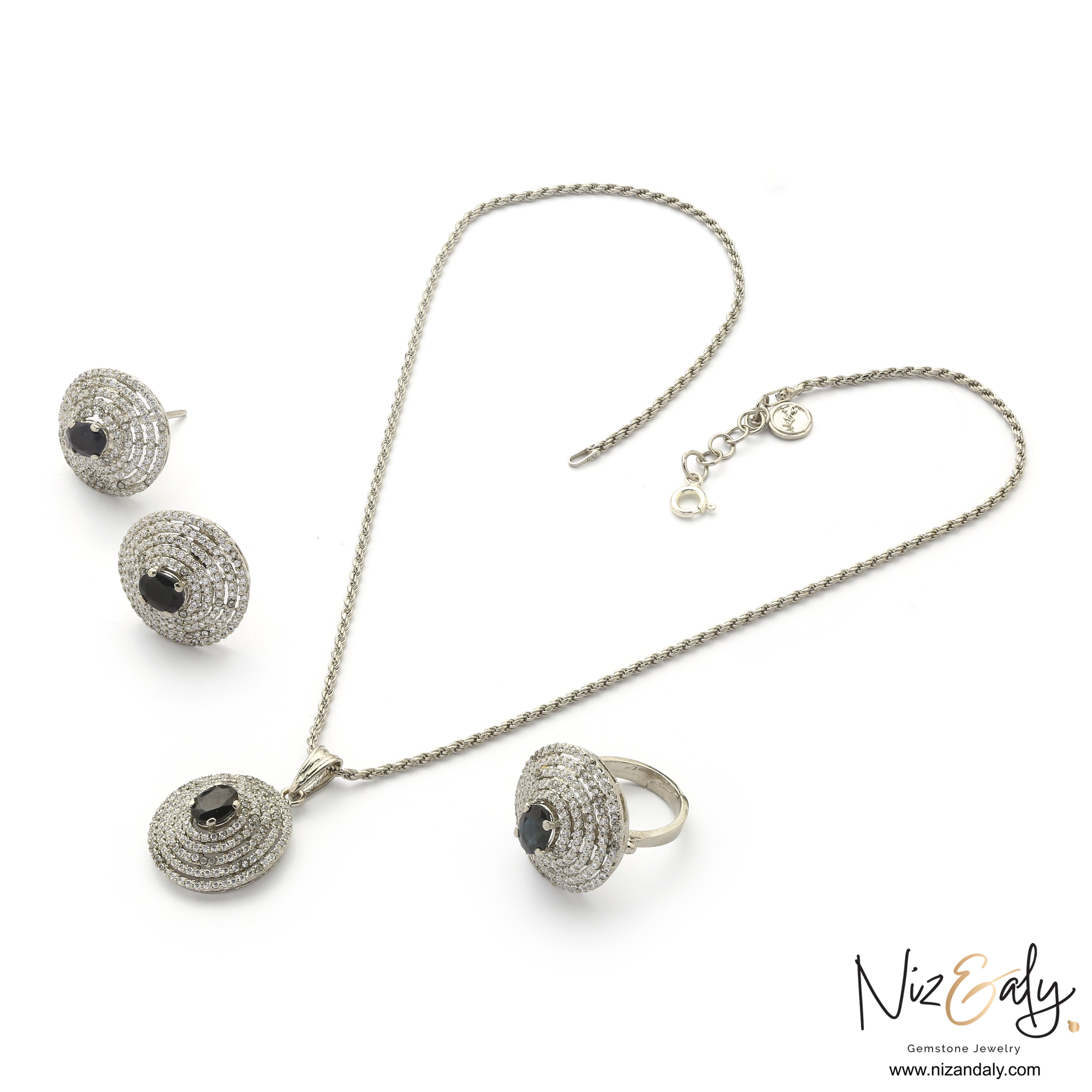 Natural Blue Sapphire Pendant Set – Celestial Sapphire Set