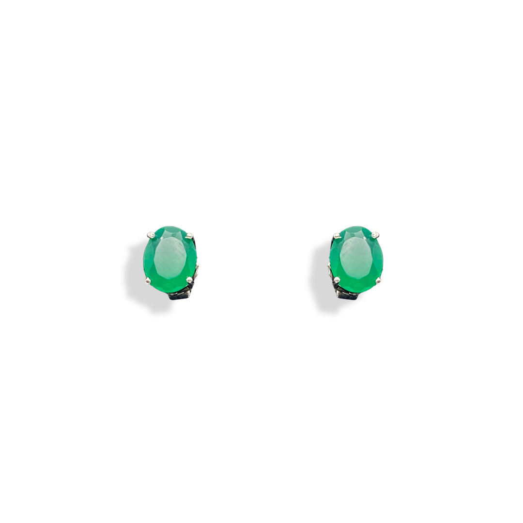 Dainty  Emerald Ear Stud