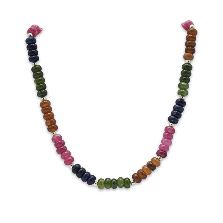 Multicolored  Natural Jade Quartz Necklace