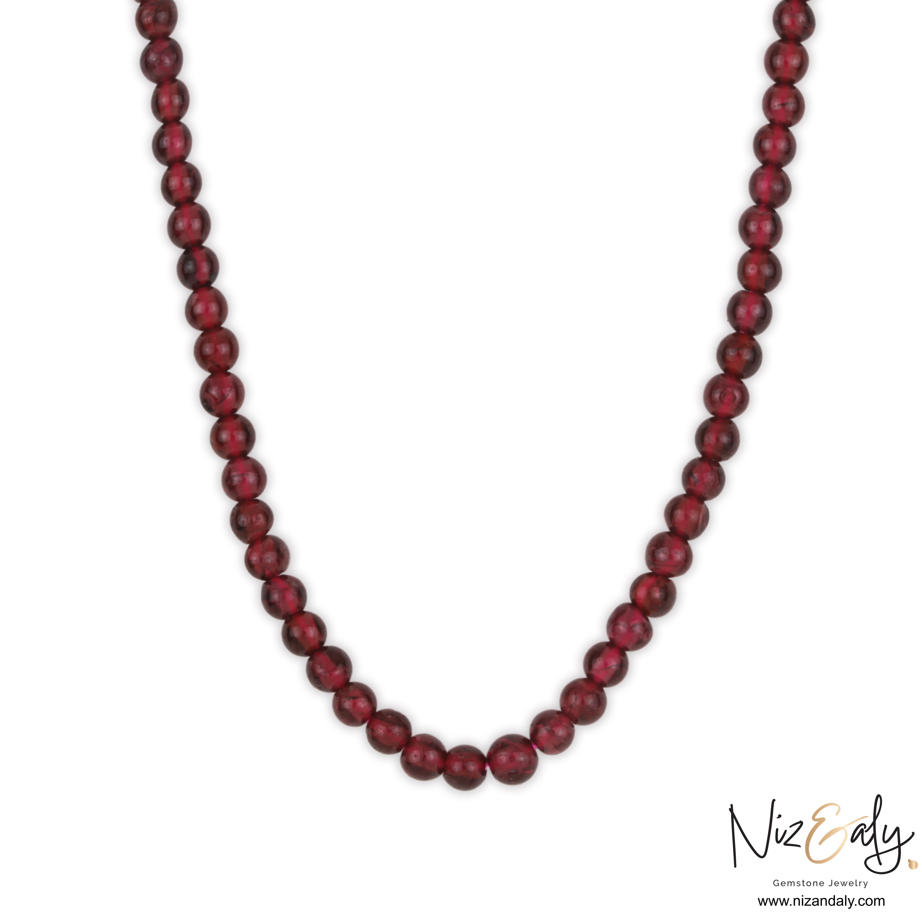 Ruby‑Glow Garnet Necklace