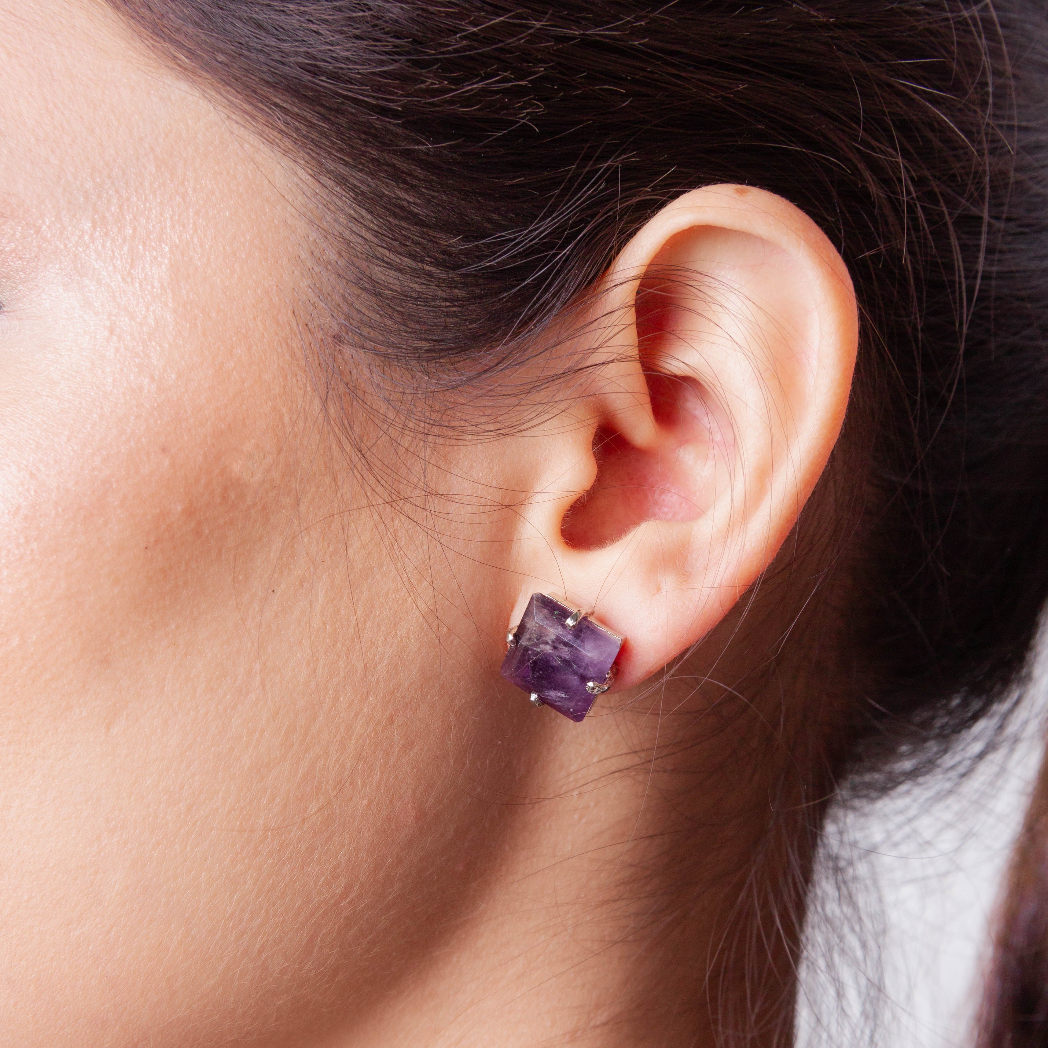 Amethyst Square locket set