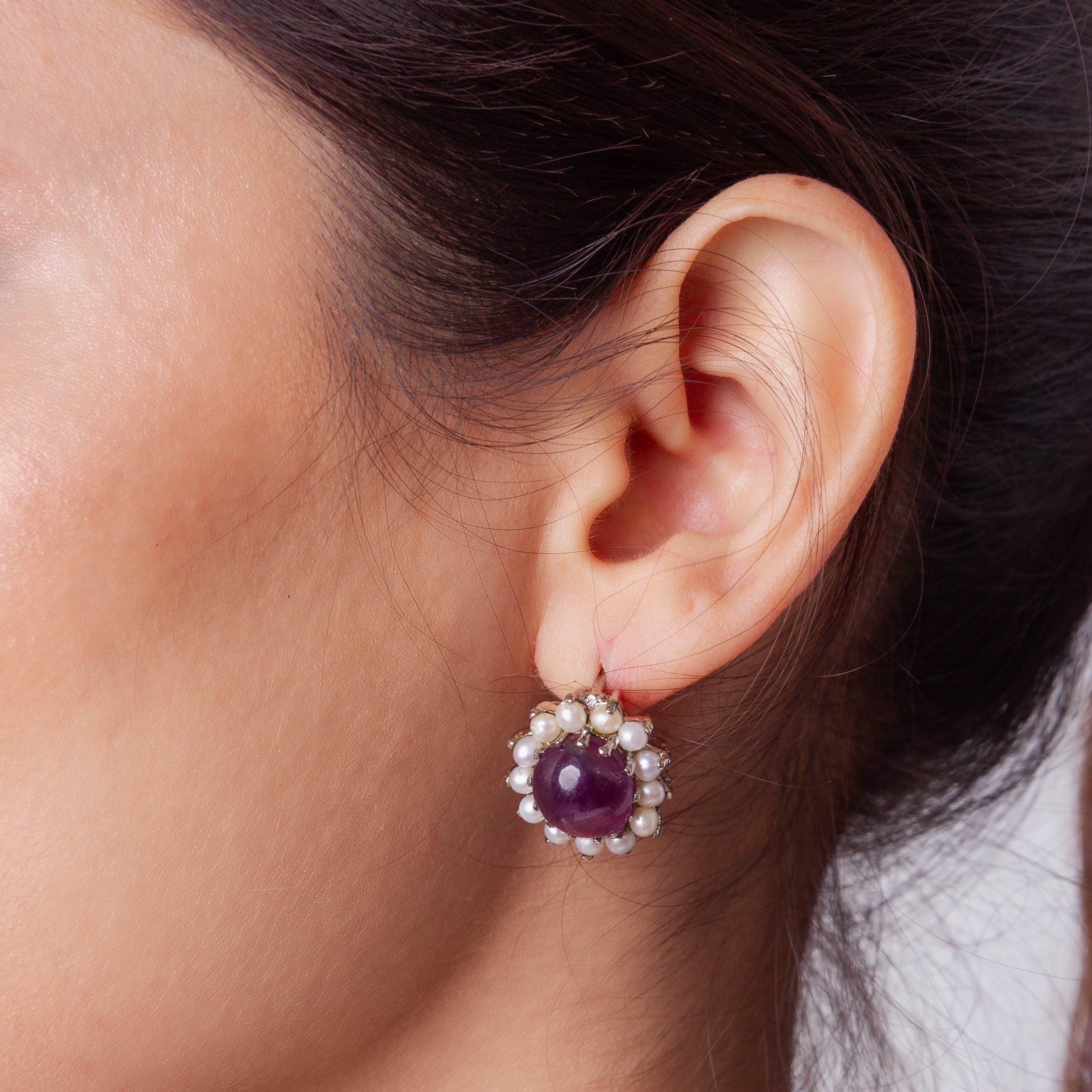 Amethyst in Fresh Water Pearls.