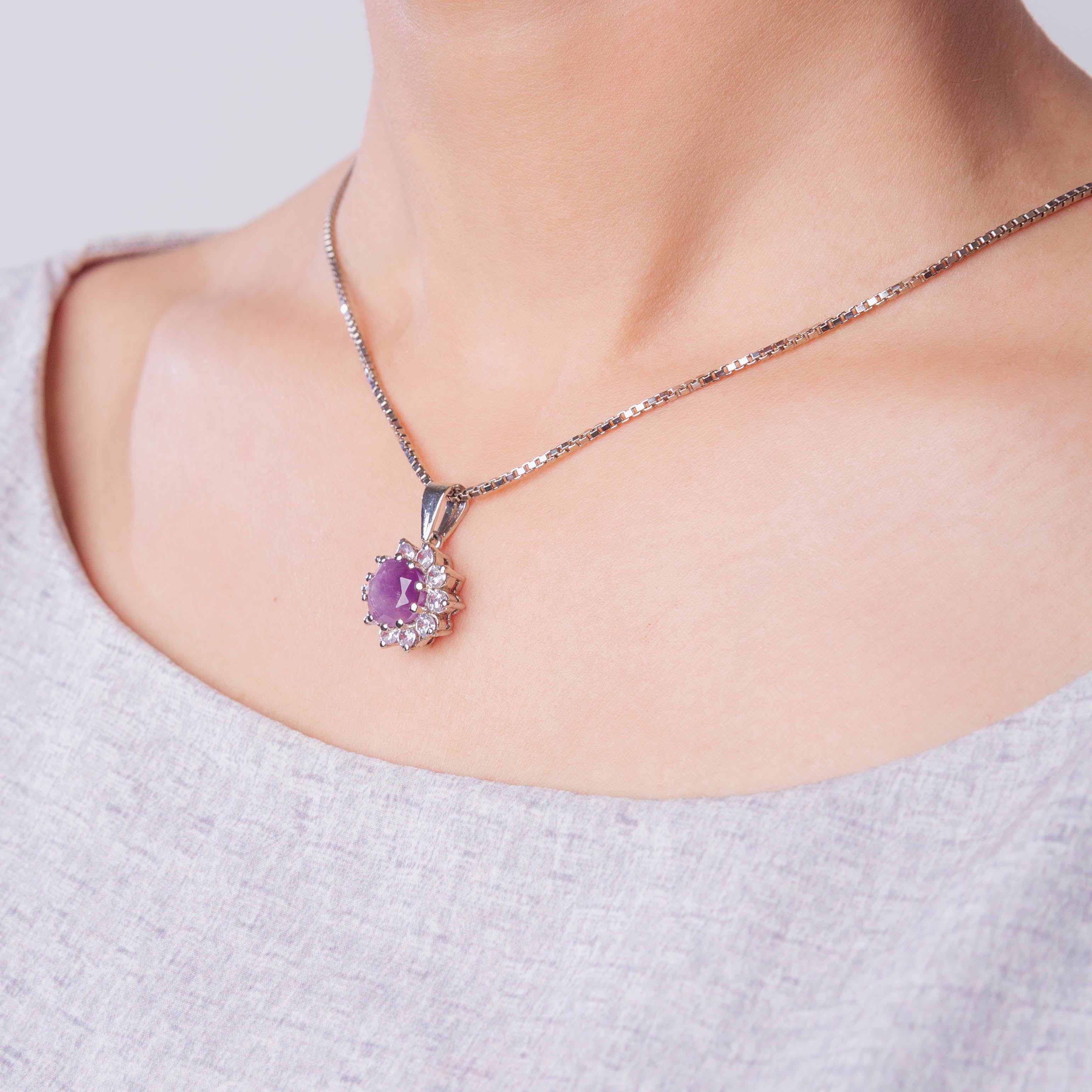 Amethyst Violet Essence Locket Set