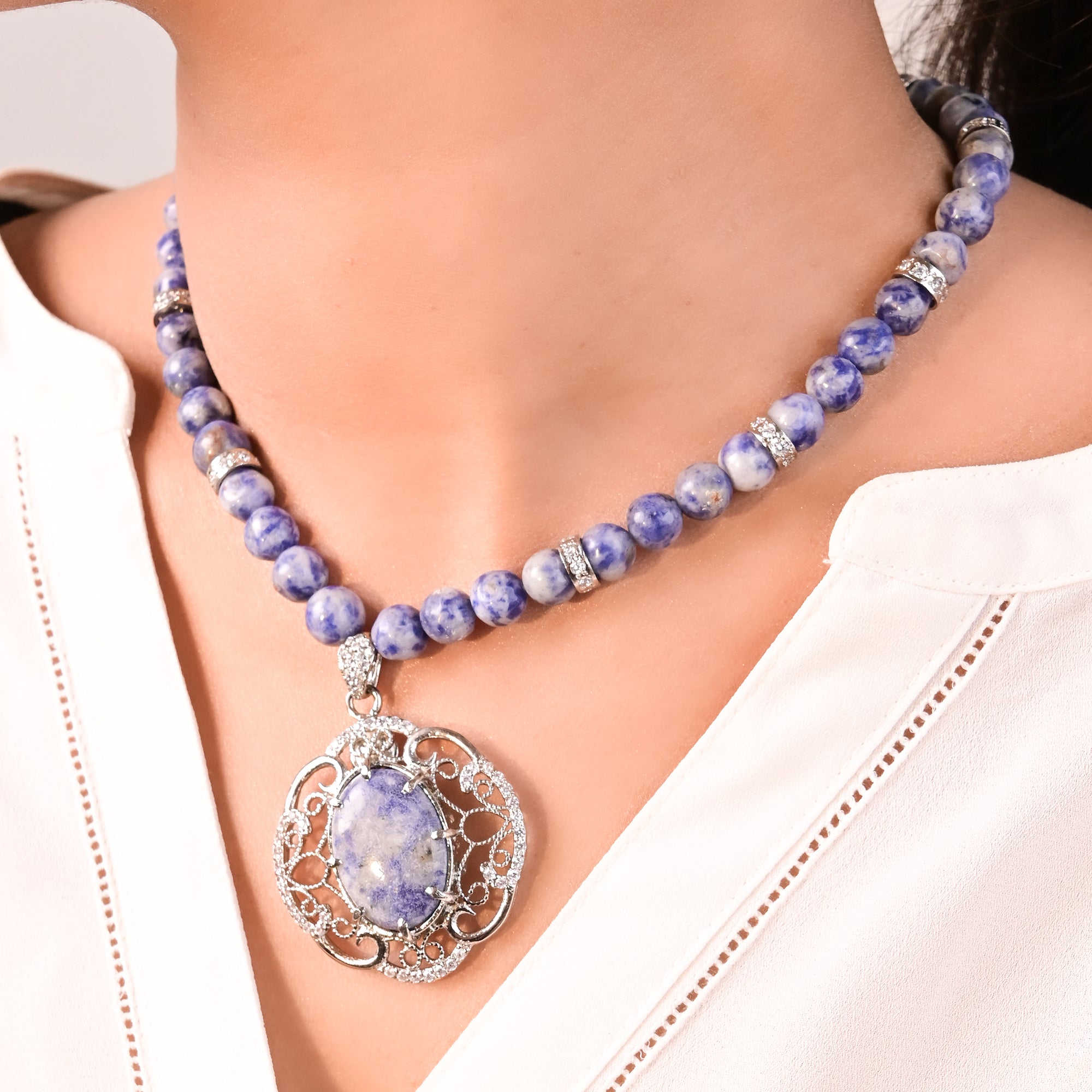 Canadian  Blue Sodalite Pendant Set