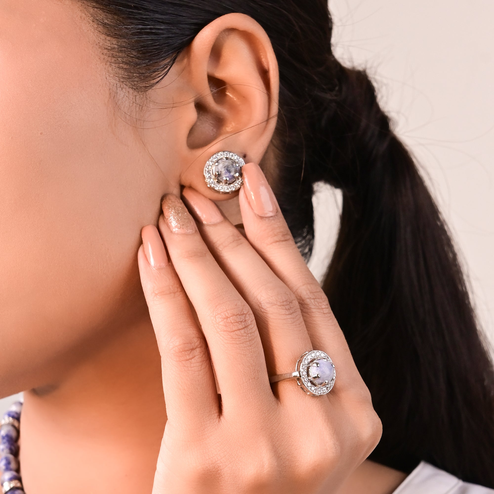 Canadian  Blue Sodalite Pendant Set