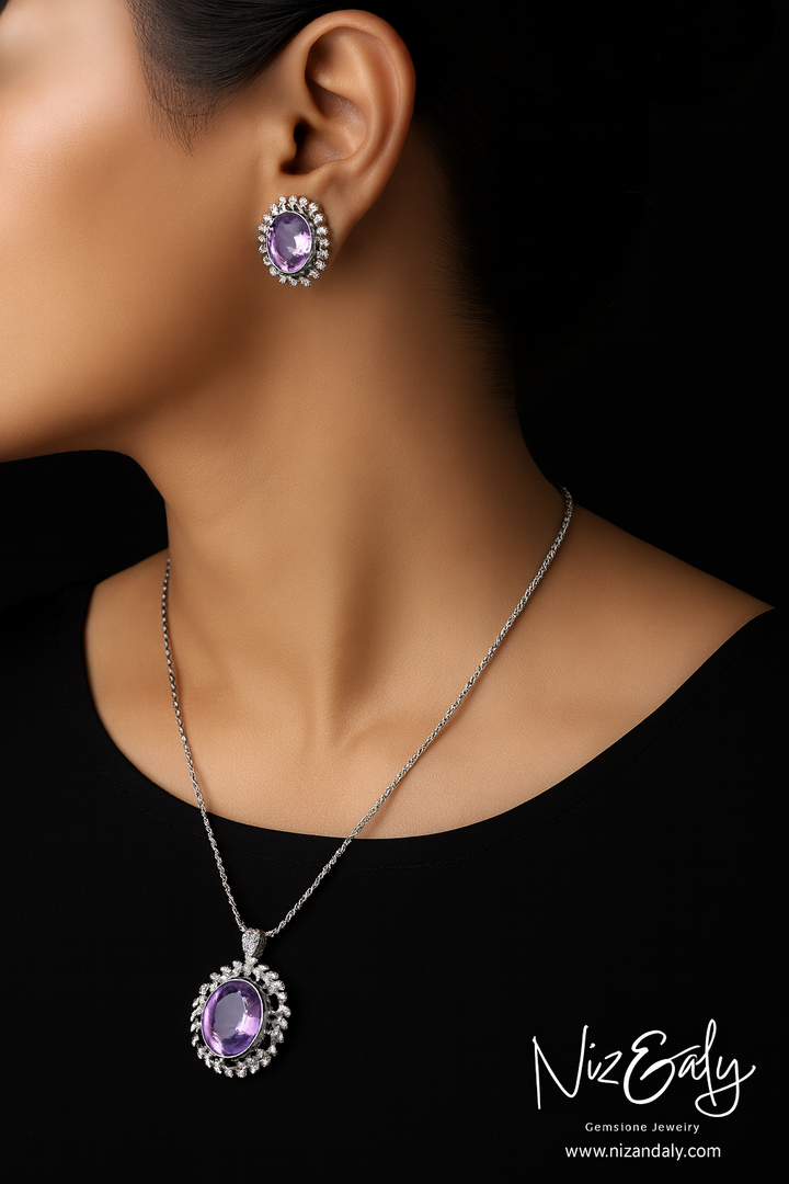 Lavender Whisper - Amethyst Pendant set