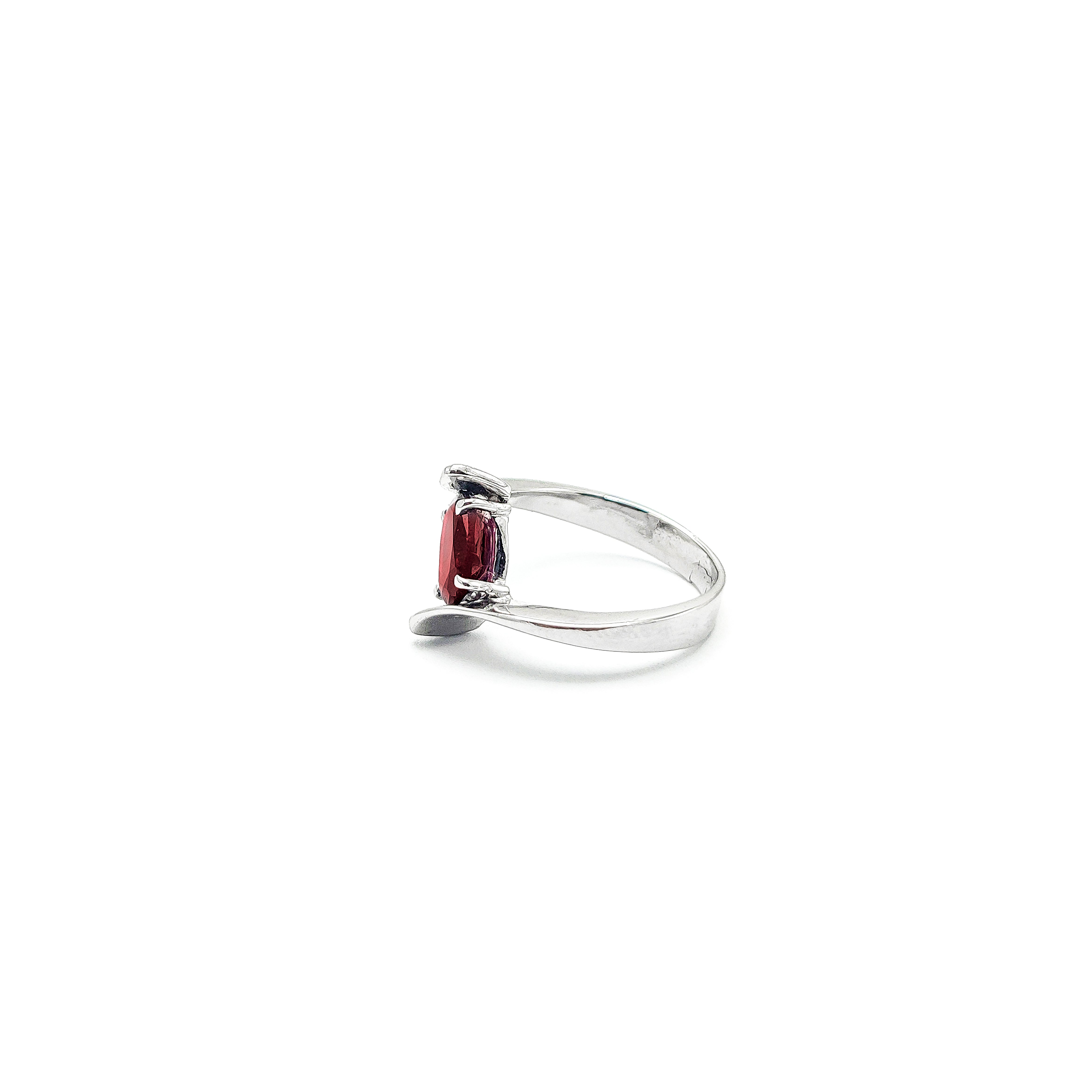 Deep red garnet ring gift for women