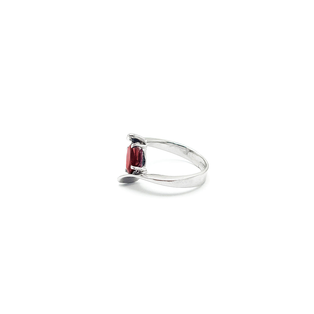 Deep red garnet ring gift for women