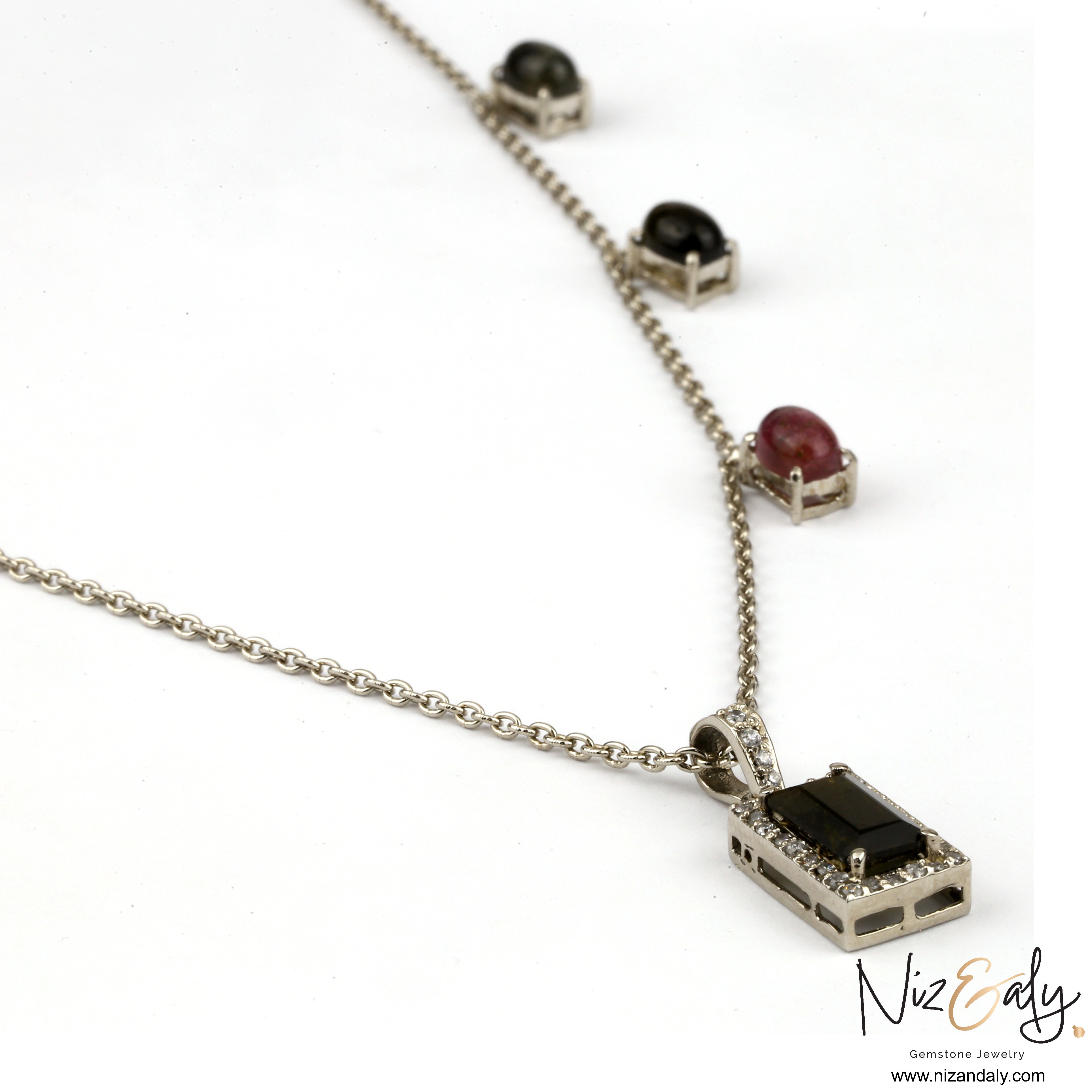 All About Green Tourmaline Pendant Necklace