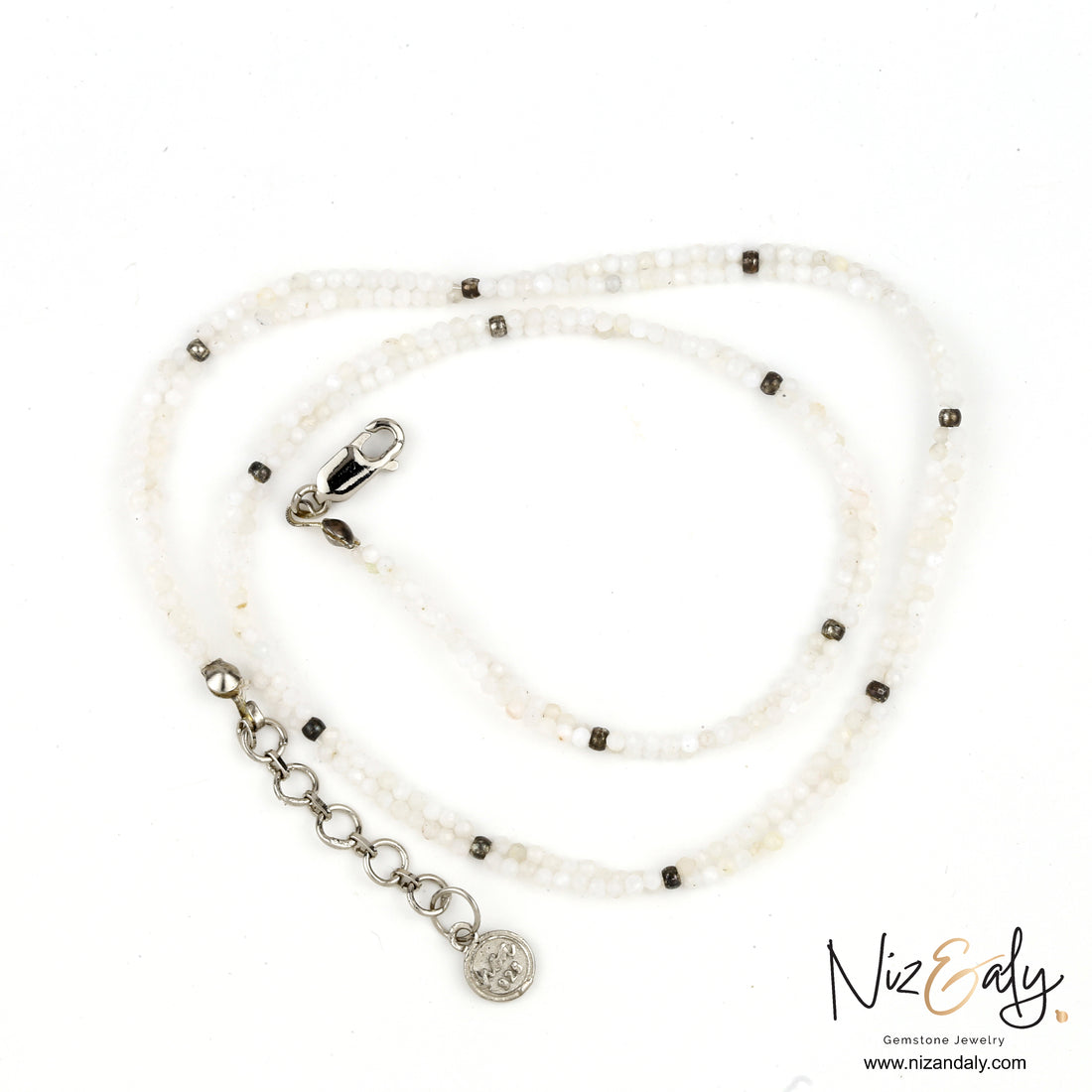Dainty Double Milky Quartz String Necklace