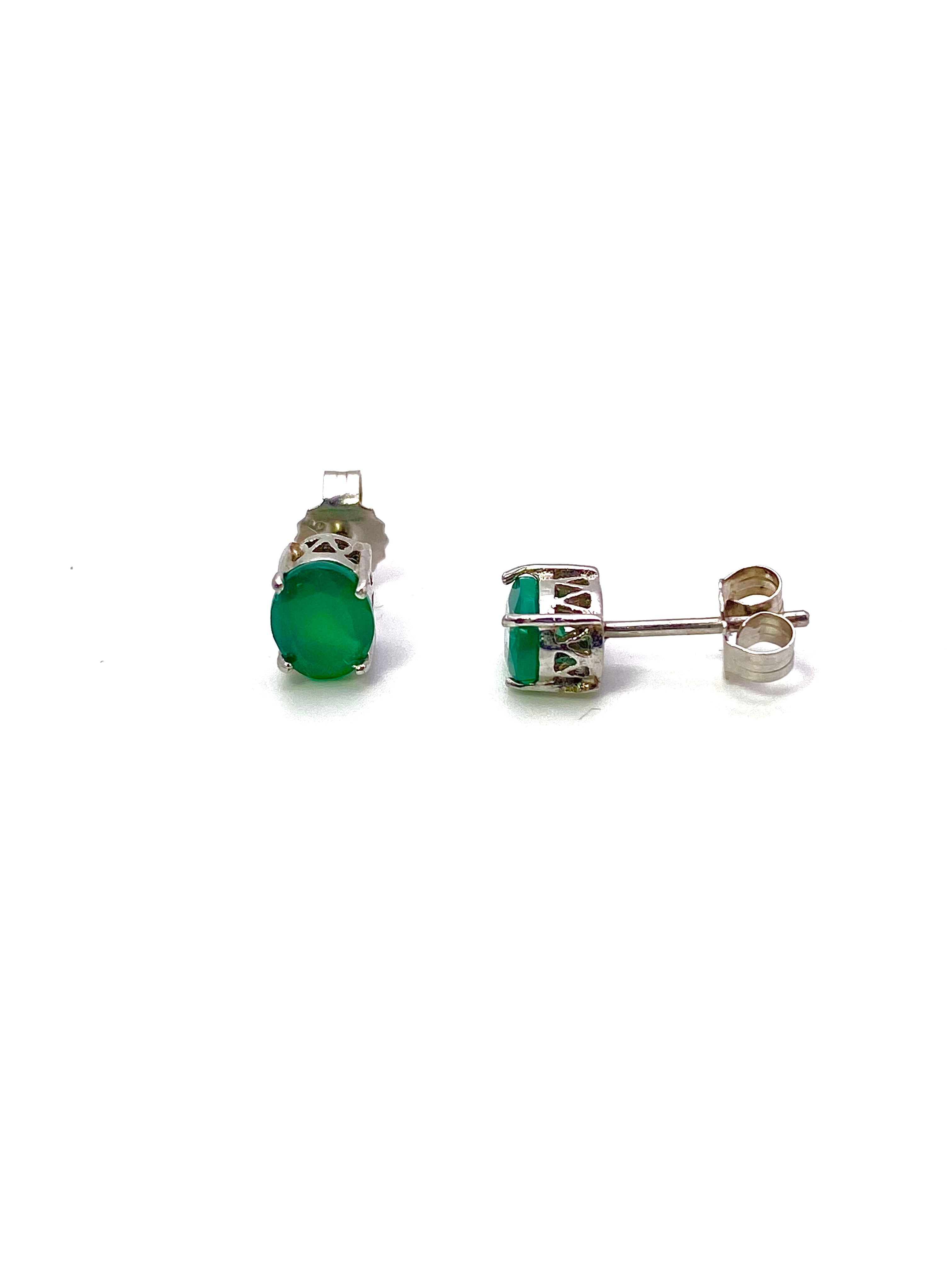 Dainty  Emerald Ear Stud