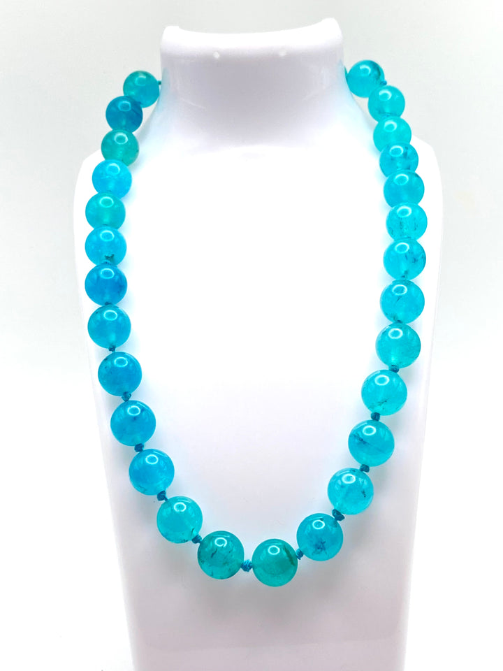 Hand-Knotted Amazonite Cabochon Choker Necklace