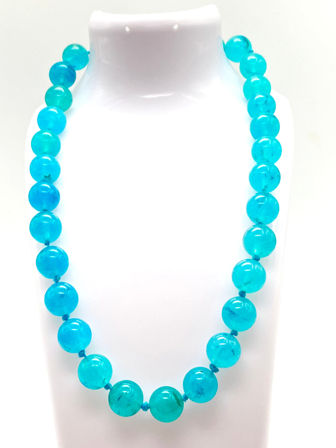 Hand-Knotted Amazonite Cabochon Choker Necklace