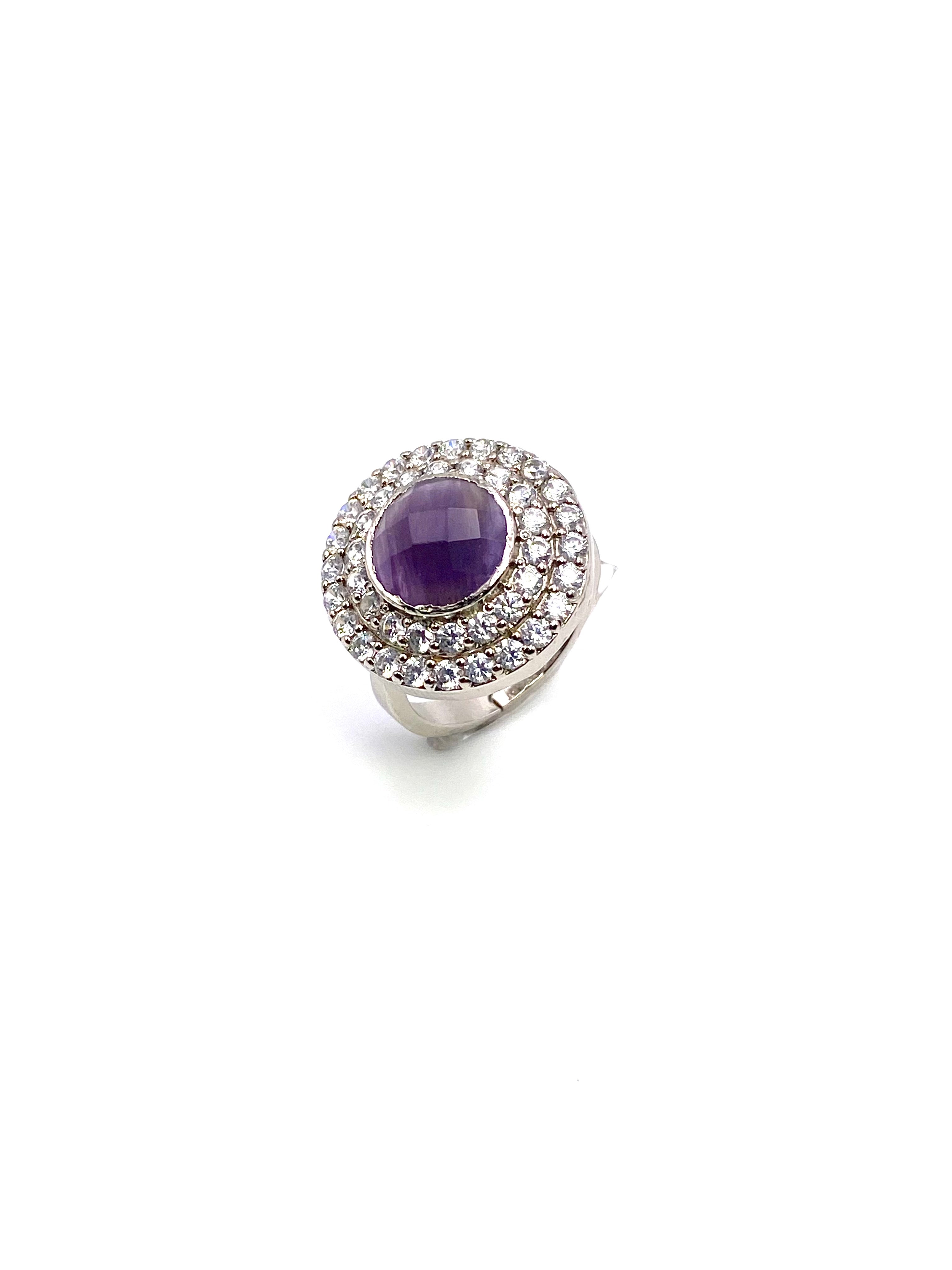 Amethyst in Hemisphere Ring