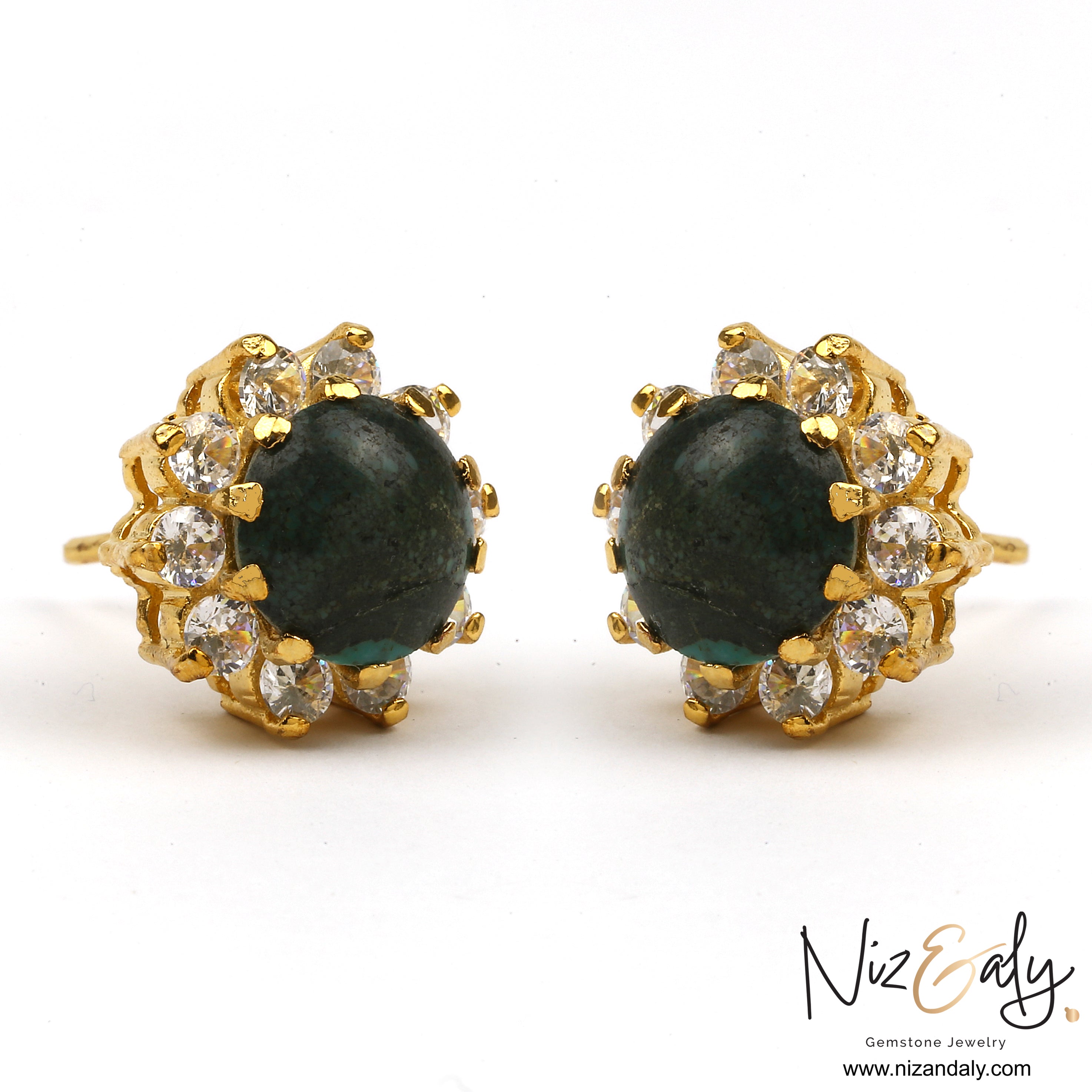 Green Kingman Turquoise Stud