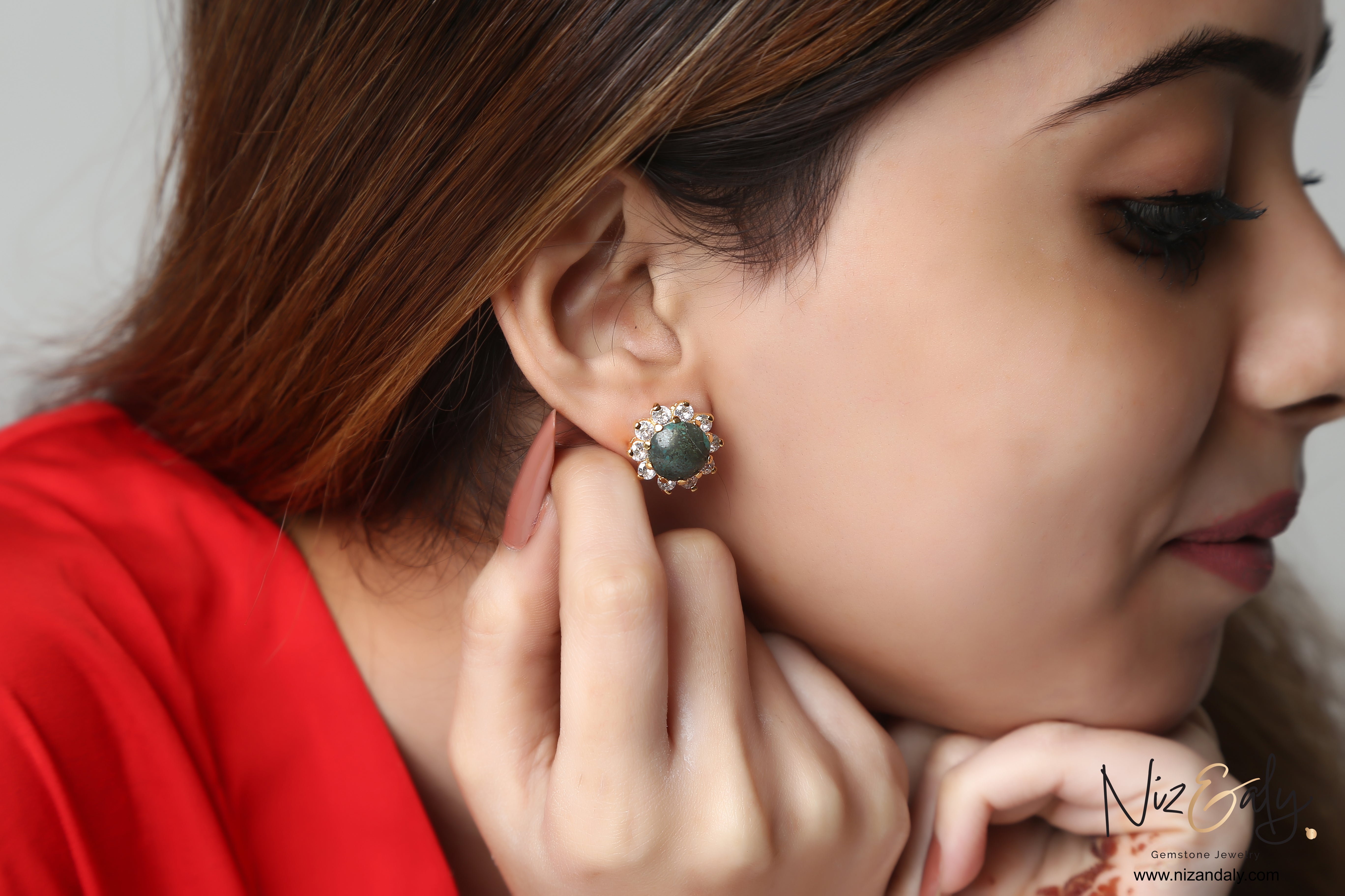 Green Kingman Turquoise Stud