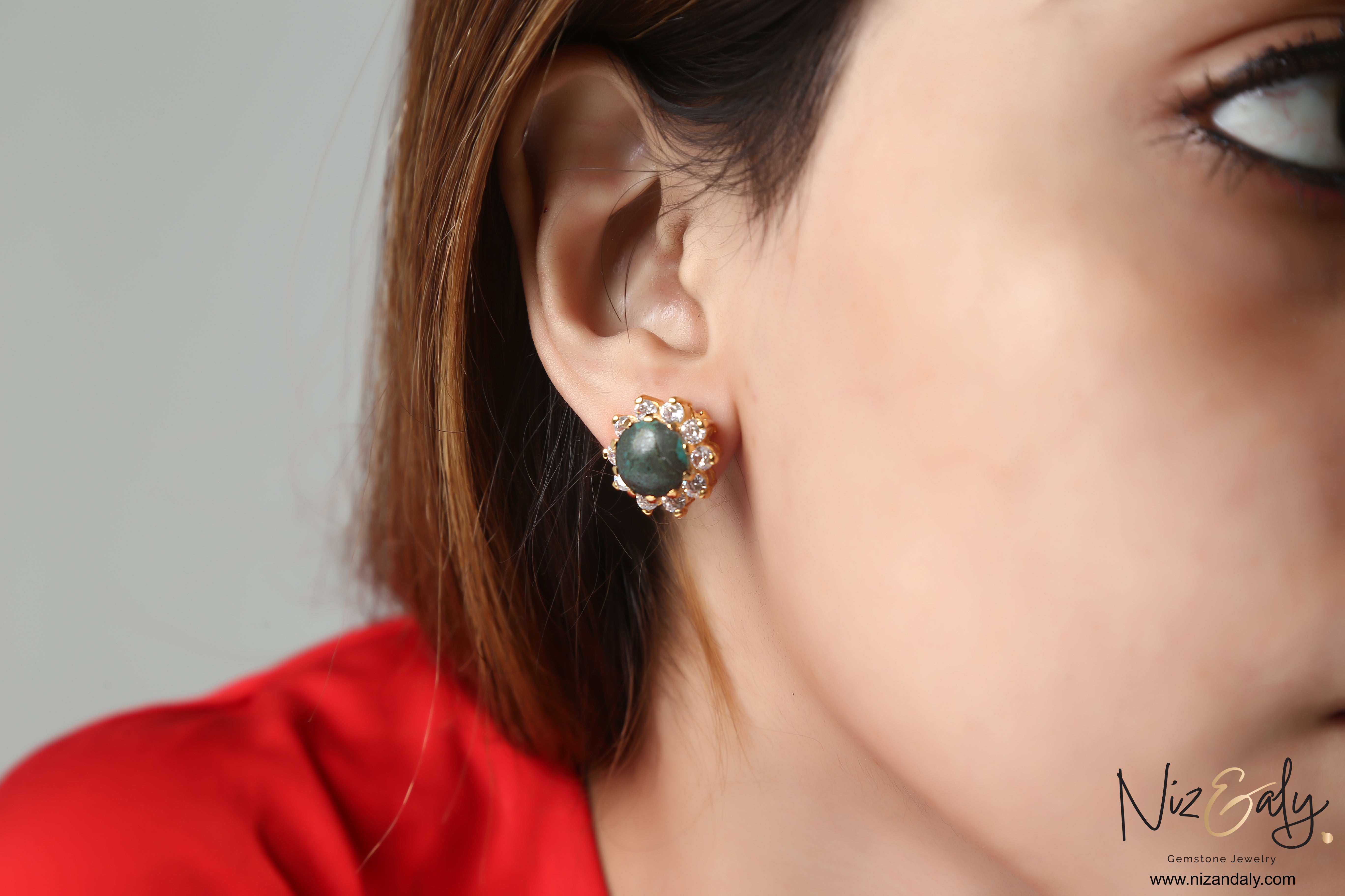 Green Kingman Turquoise Stud