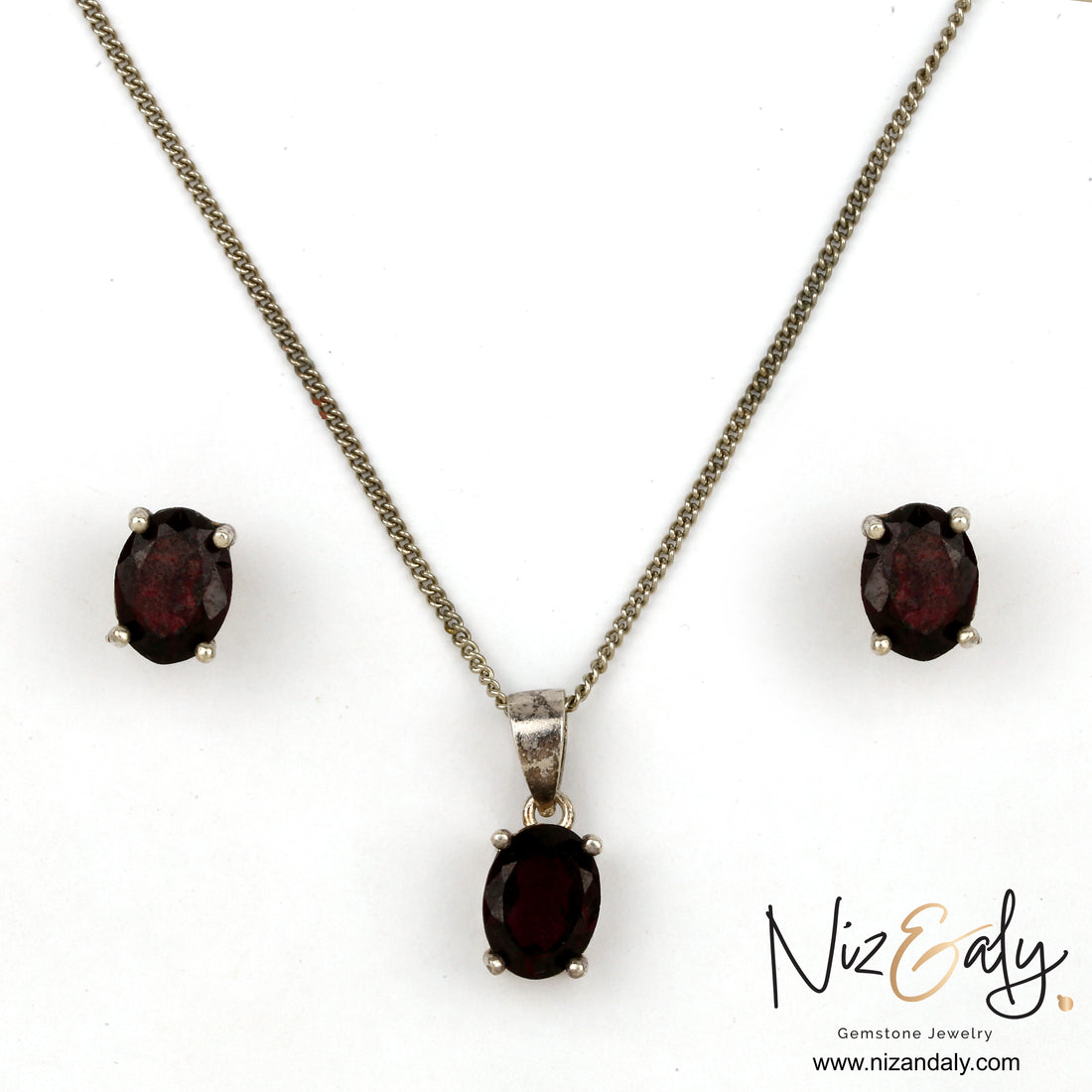 Garnet locket Set