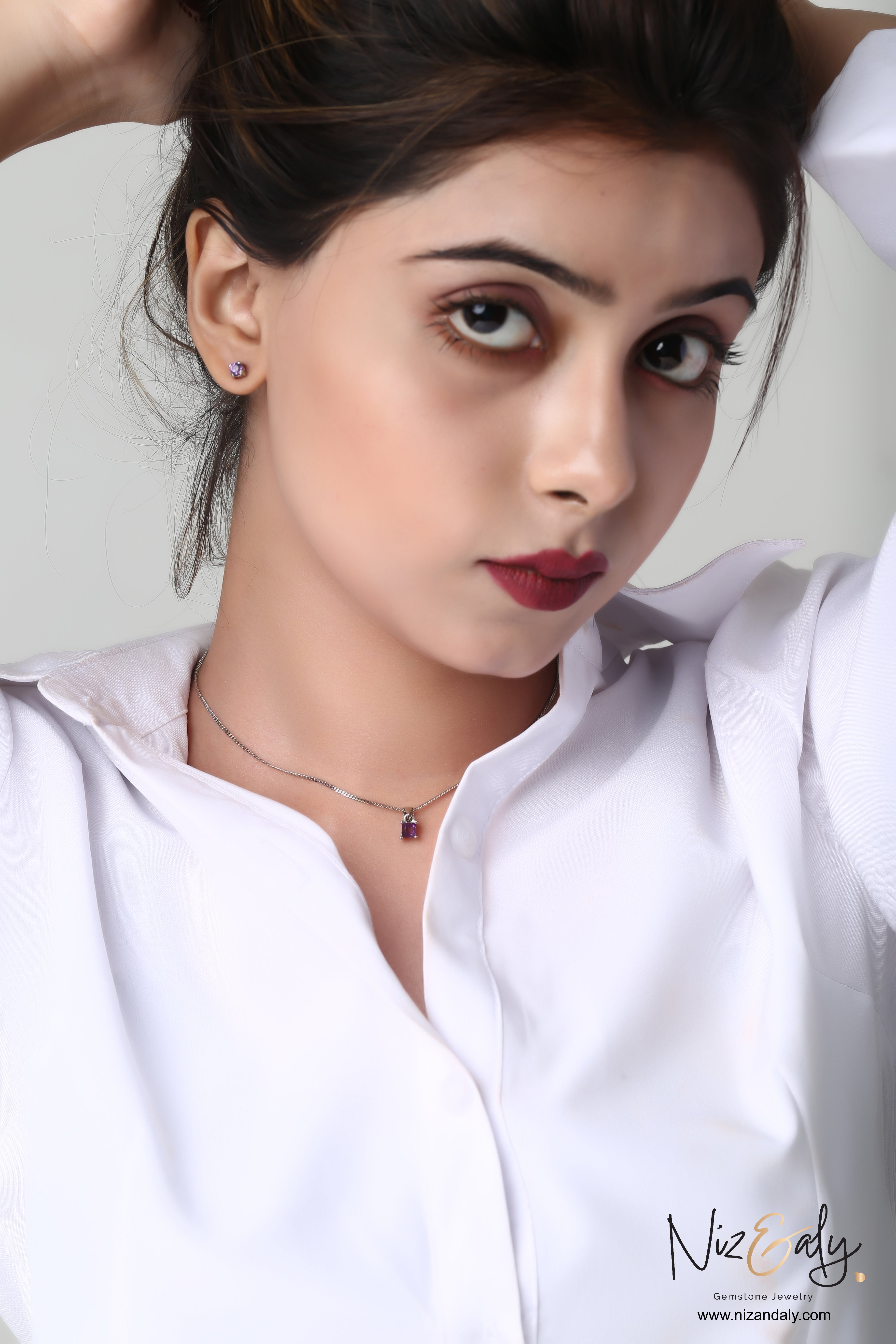 Dainty Square Amethyst Set