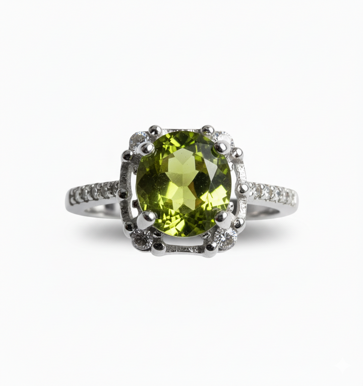 Peridot Ring (Olive Bloom)