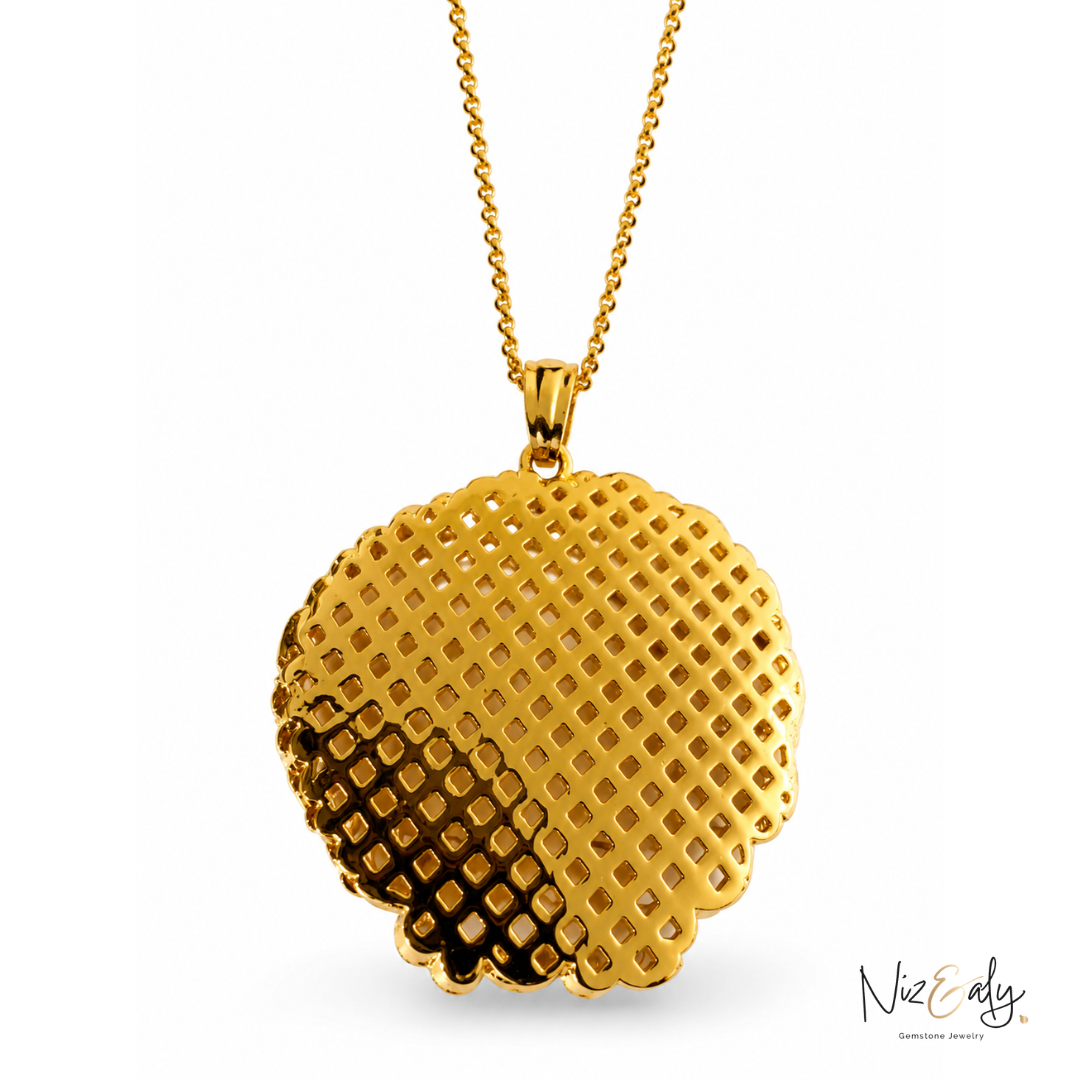 Handcrafted Mabe Pearl Necklace – Celestial Embrace Jewelry