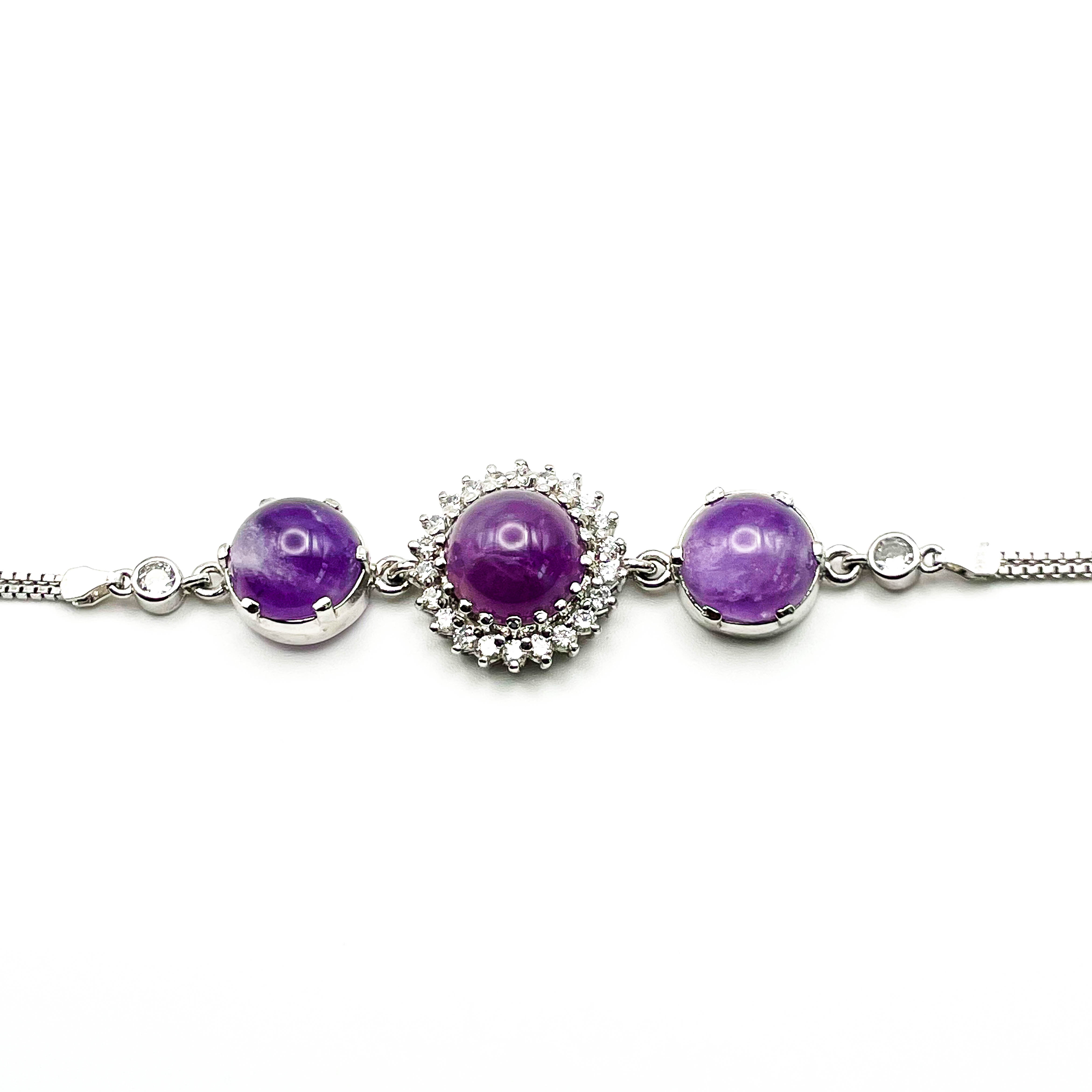 Triple Amethyst Bracelet