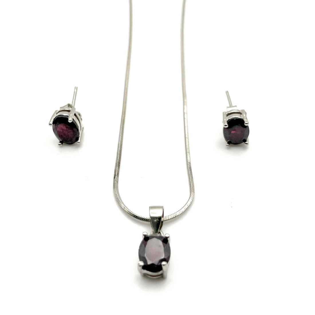 Garnet locket Set