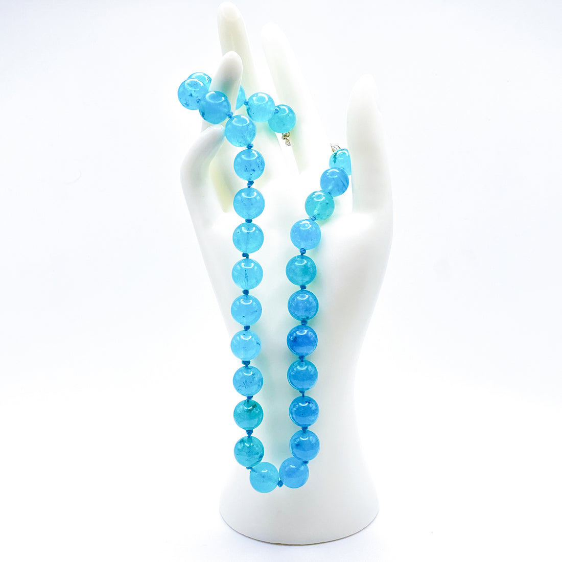 Hand-Knotted Amazonite Cabochon Choker Necklace