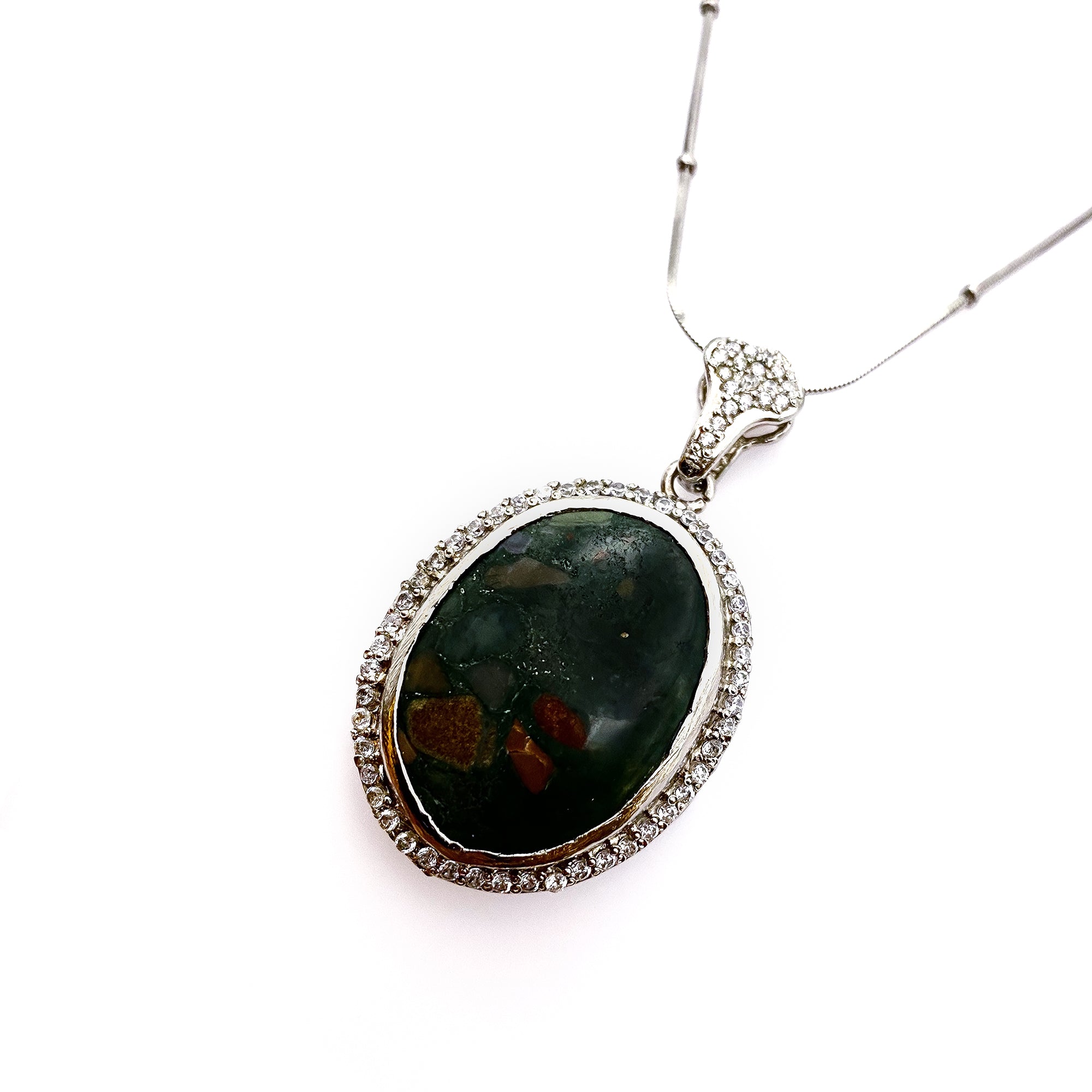 Natural Bloodstone  Pendant