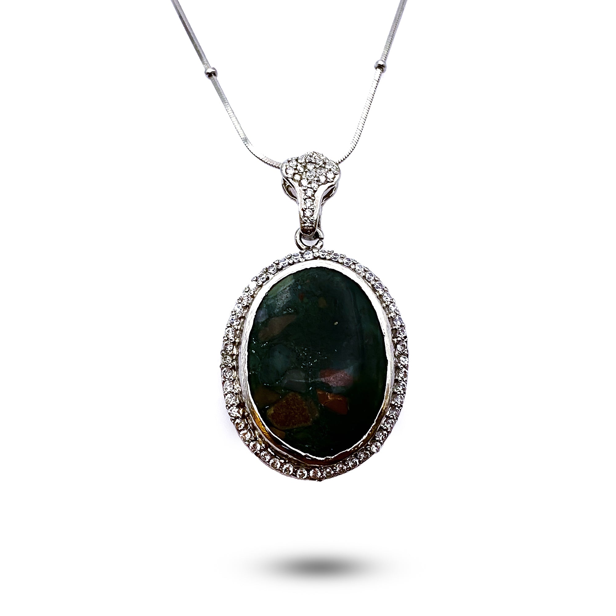 Natural Bloodstone  Pendant