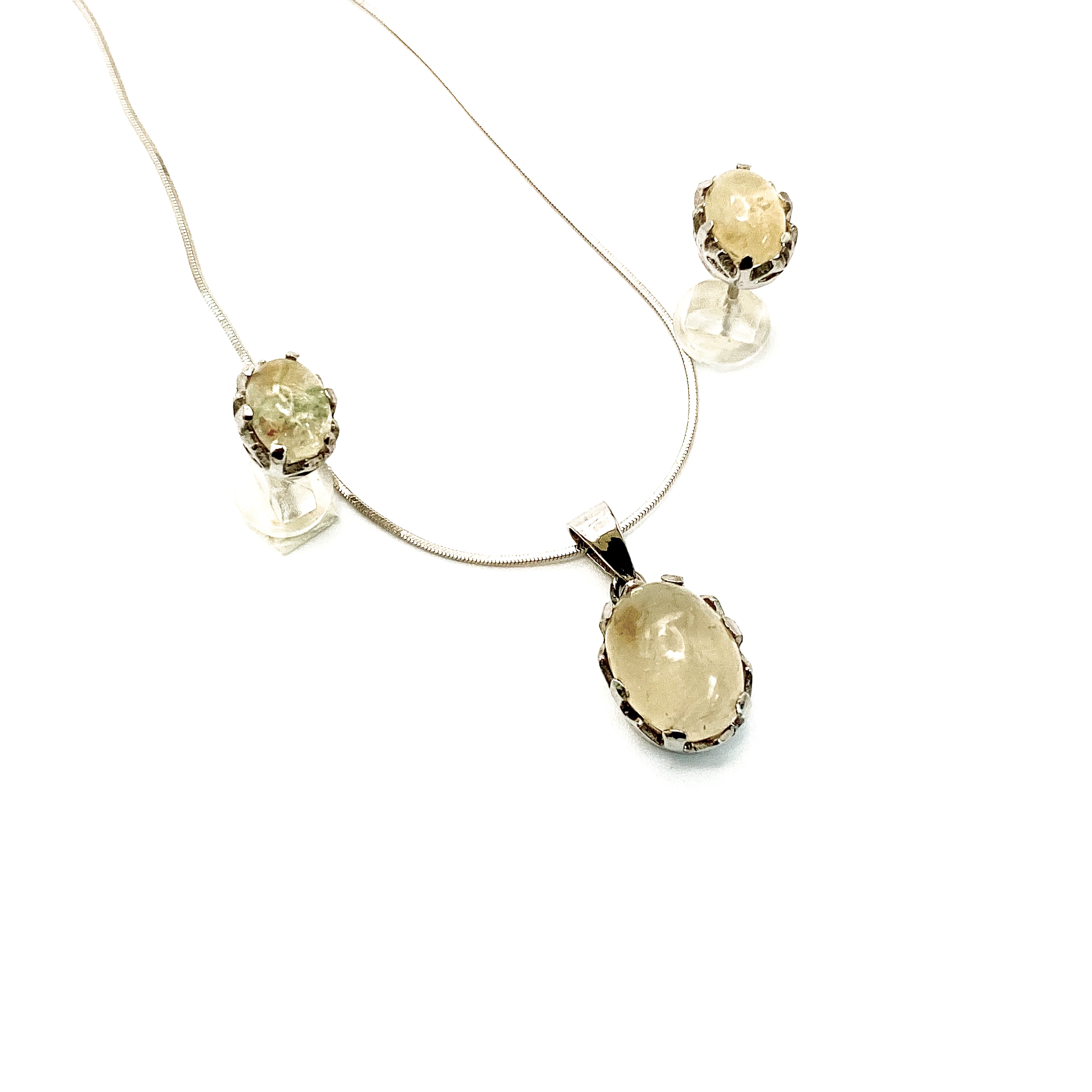 Raw Citrine Bliss  Pendant  Set