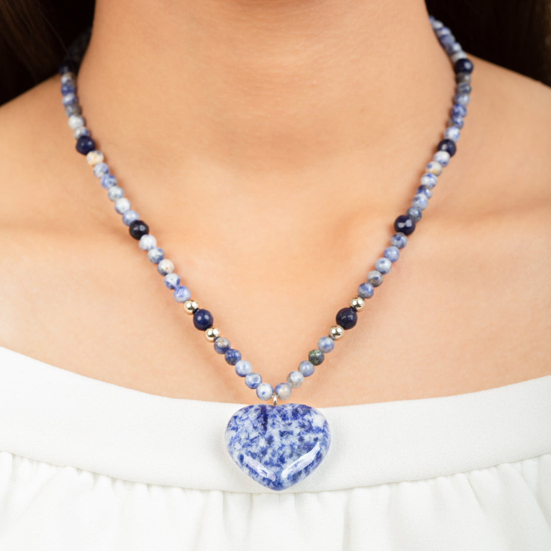 Sodalite, Canadian Blue Stone Necklace with Pendent