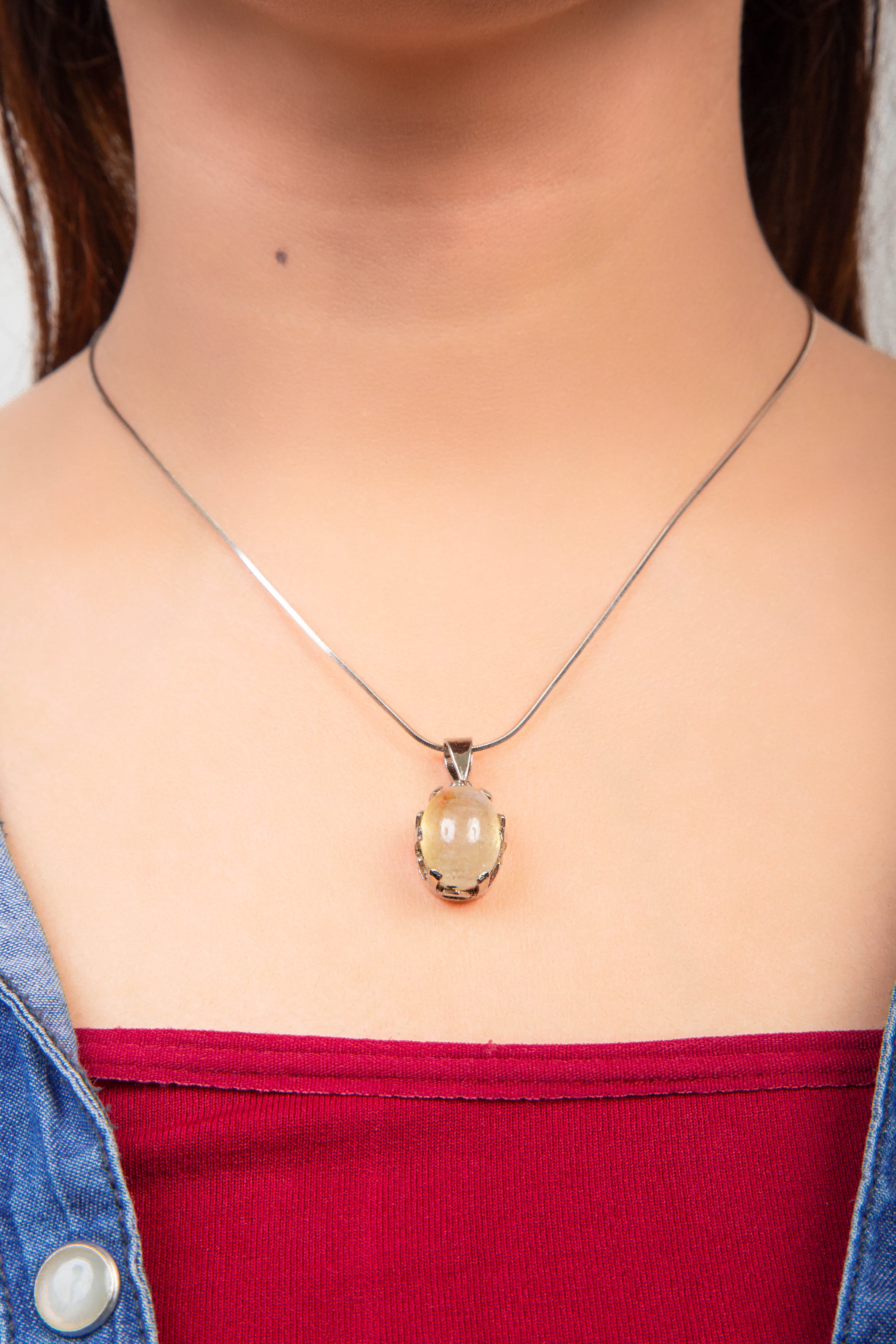 Raw Citrine Bliss  Pendant  Set