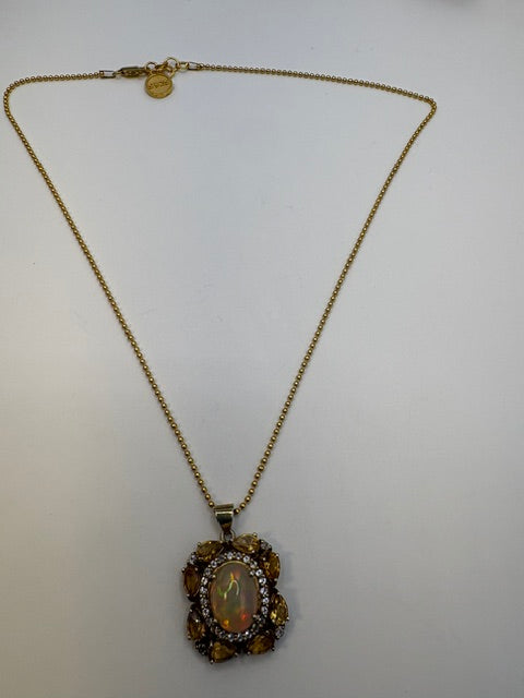 Center Opal and Yellow Citrine