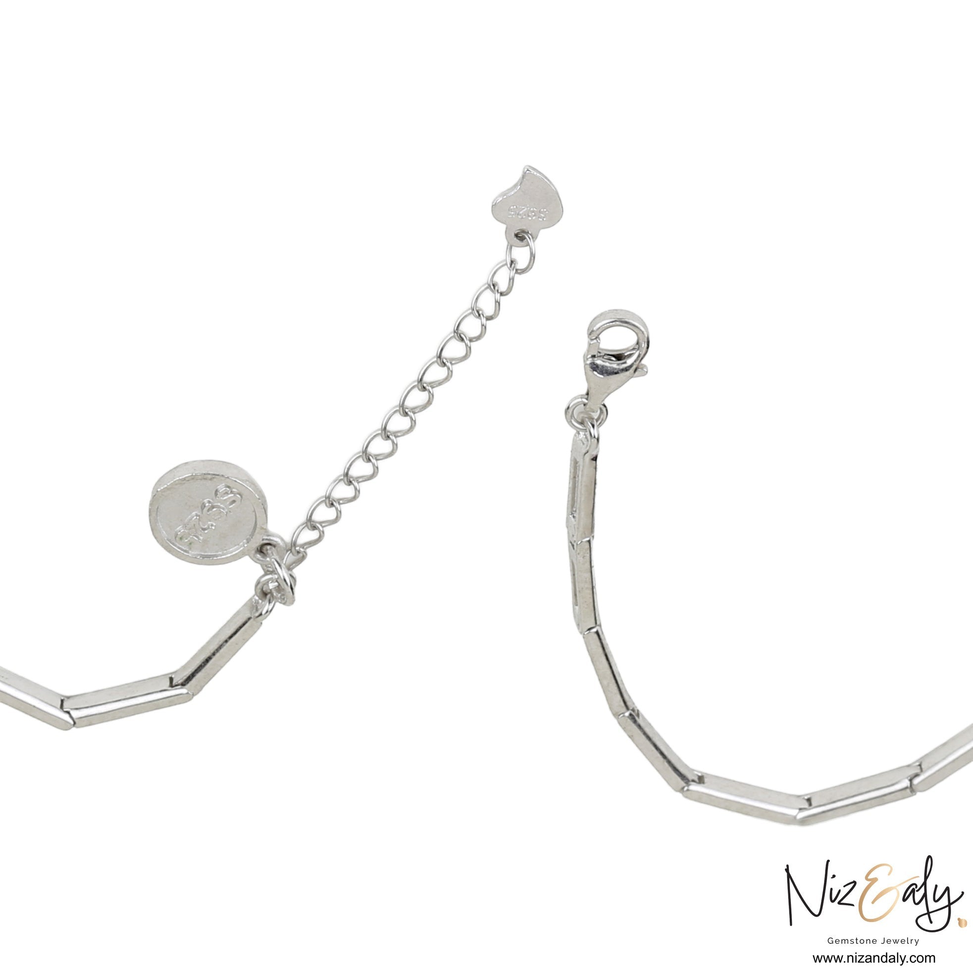 Niz & Aly sterling silver necklace chain with adjustable extender and 925 hallmark tag