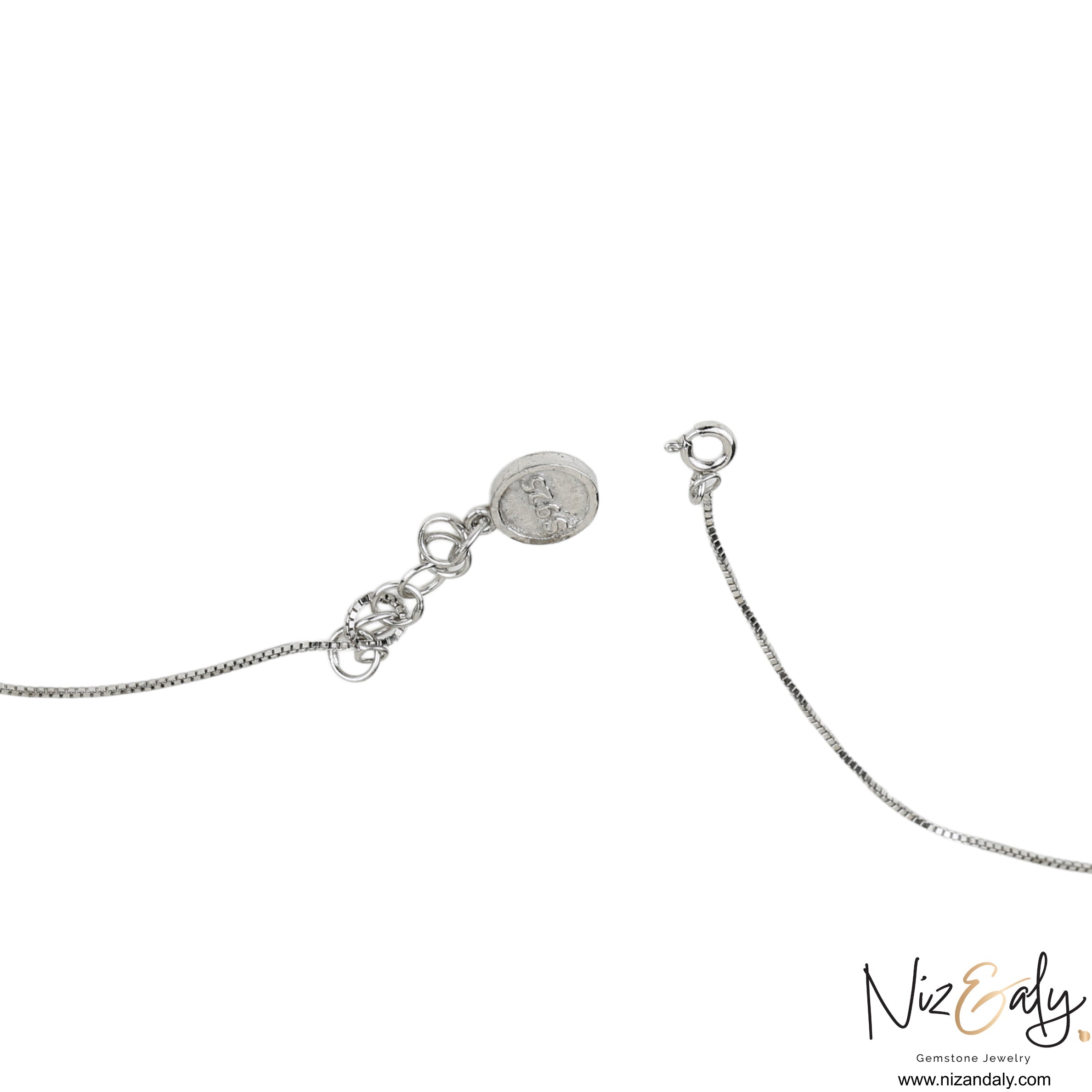 Niz & Aly sterling silver necklace chain with a 925 hallmark tag and spring ring clasp closure