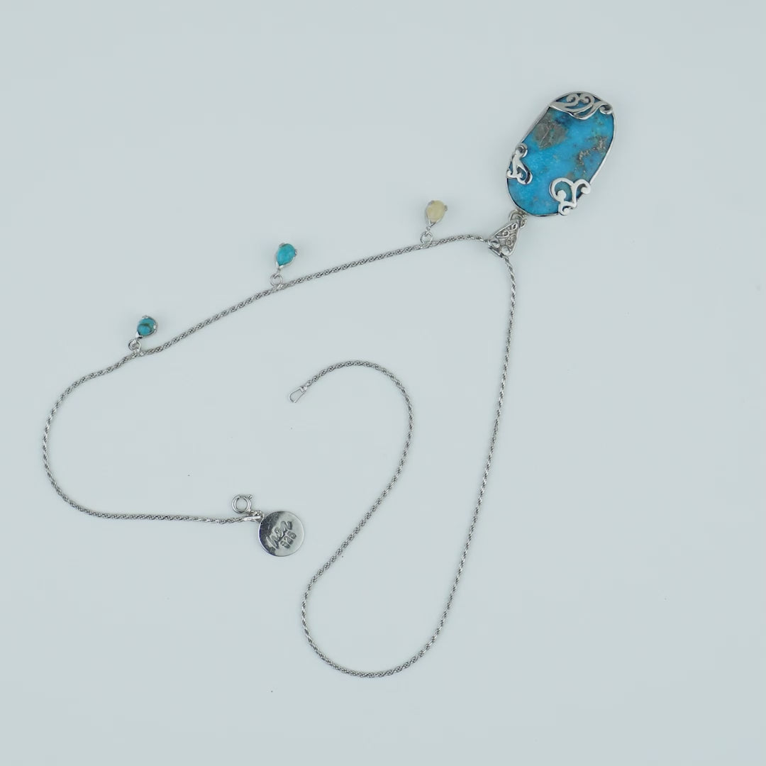 All About Turquoise Pendant Necklace