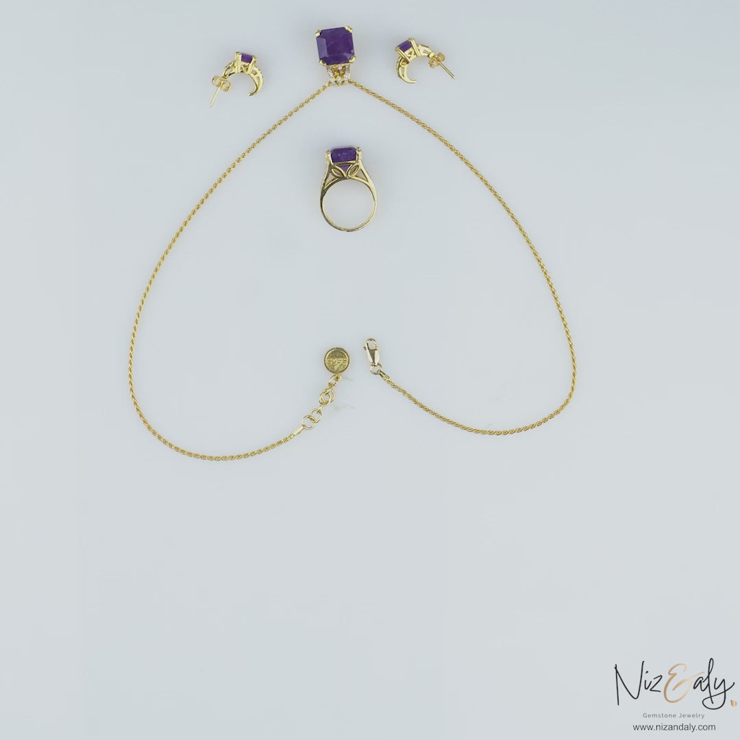 Violet Majesty Amethyst Jewelry Set