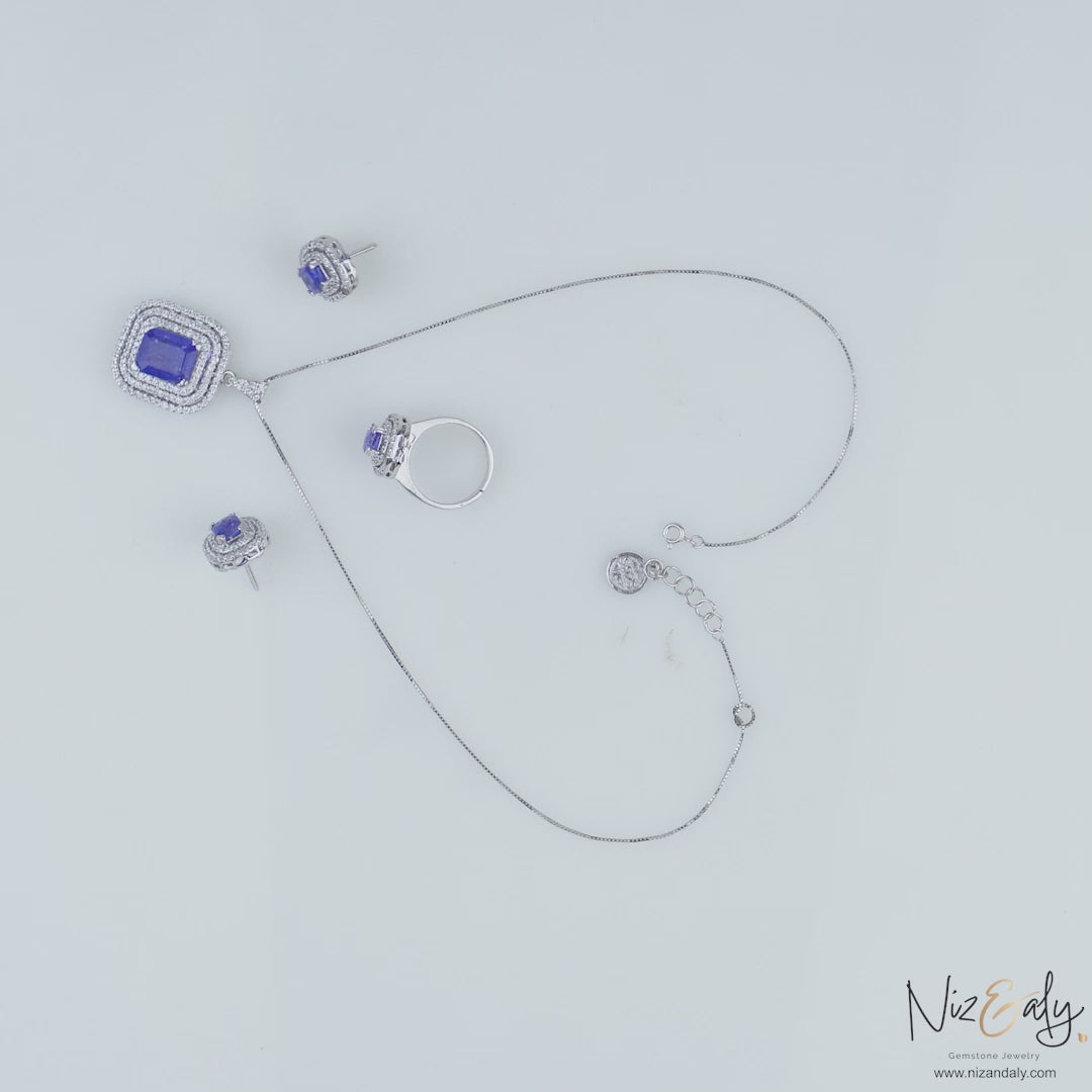 Lavender Blue Tanzanite Set