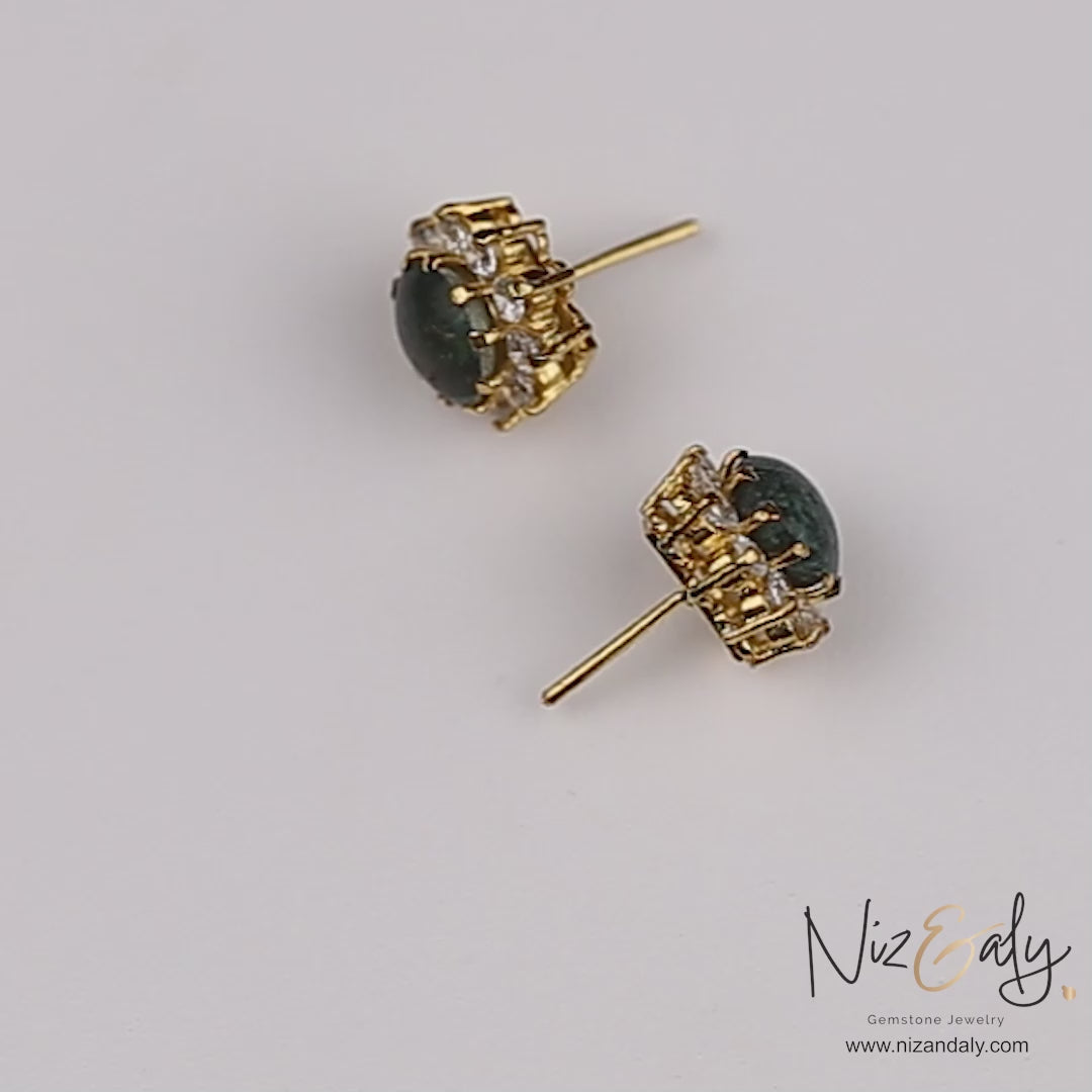 Green Kingman Turquoise Stud